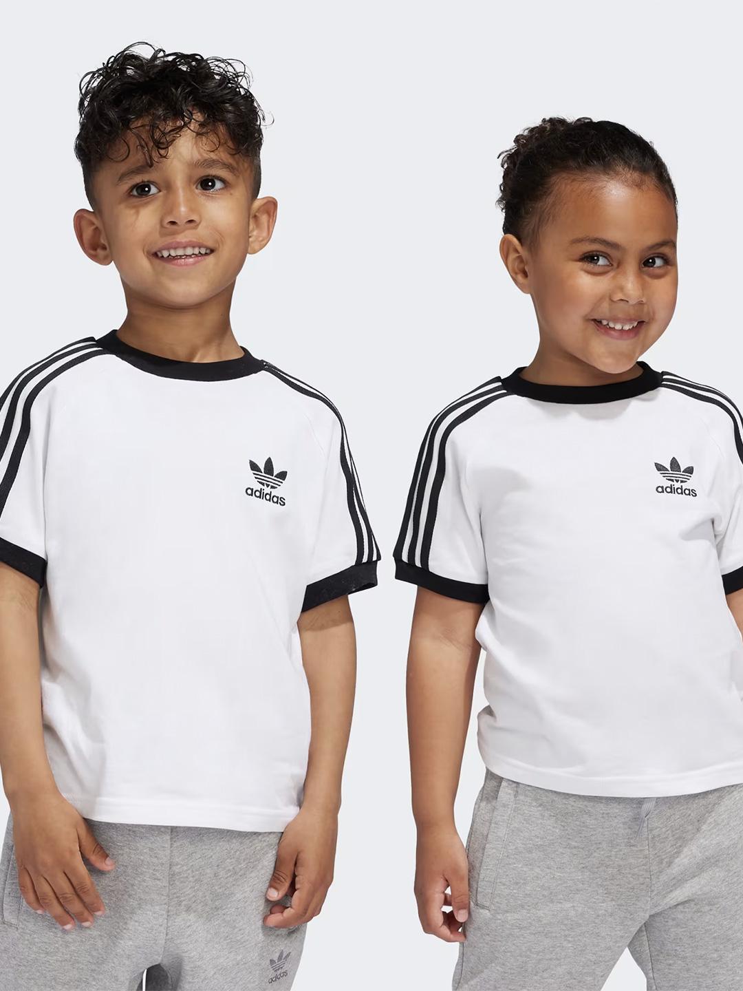 Adidas Adicolor t-shirt kids bianco e nero