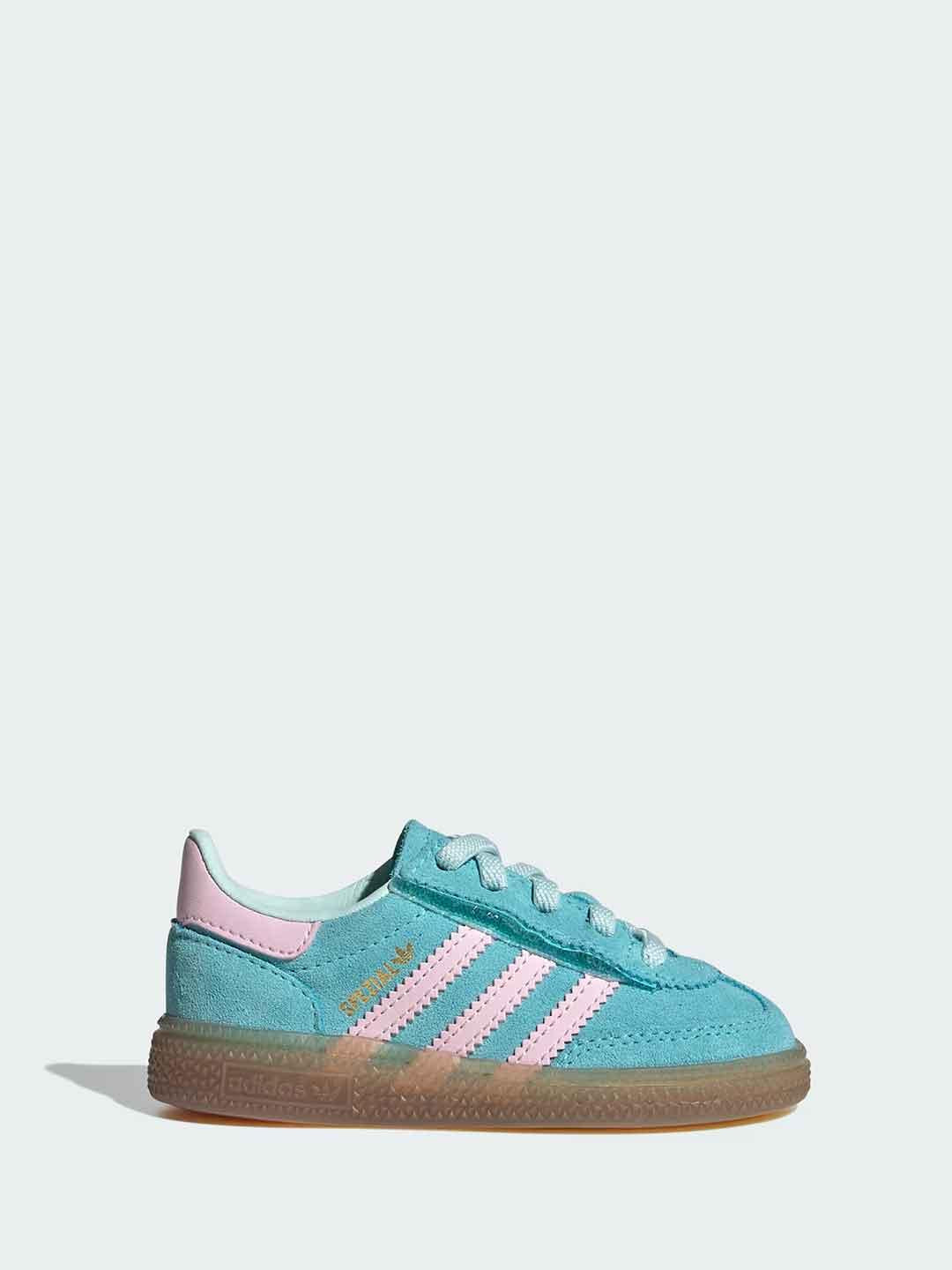 Adidas Handball Spezial CF sneakers kids celeste e rosa