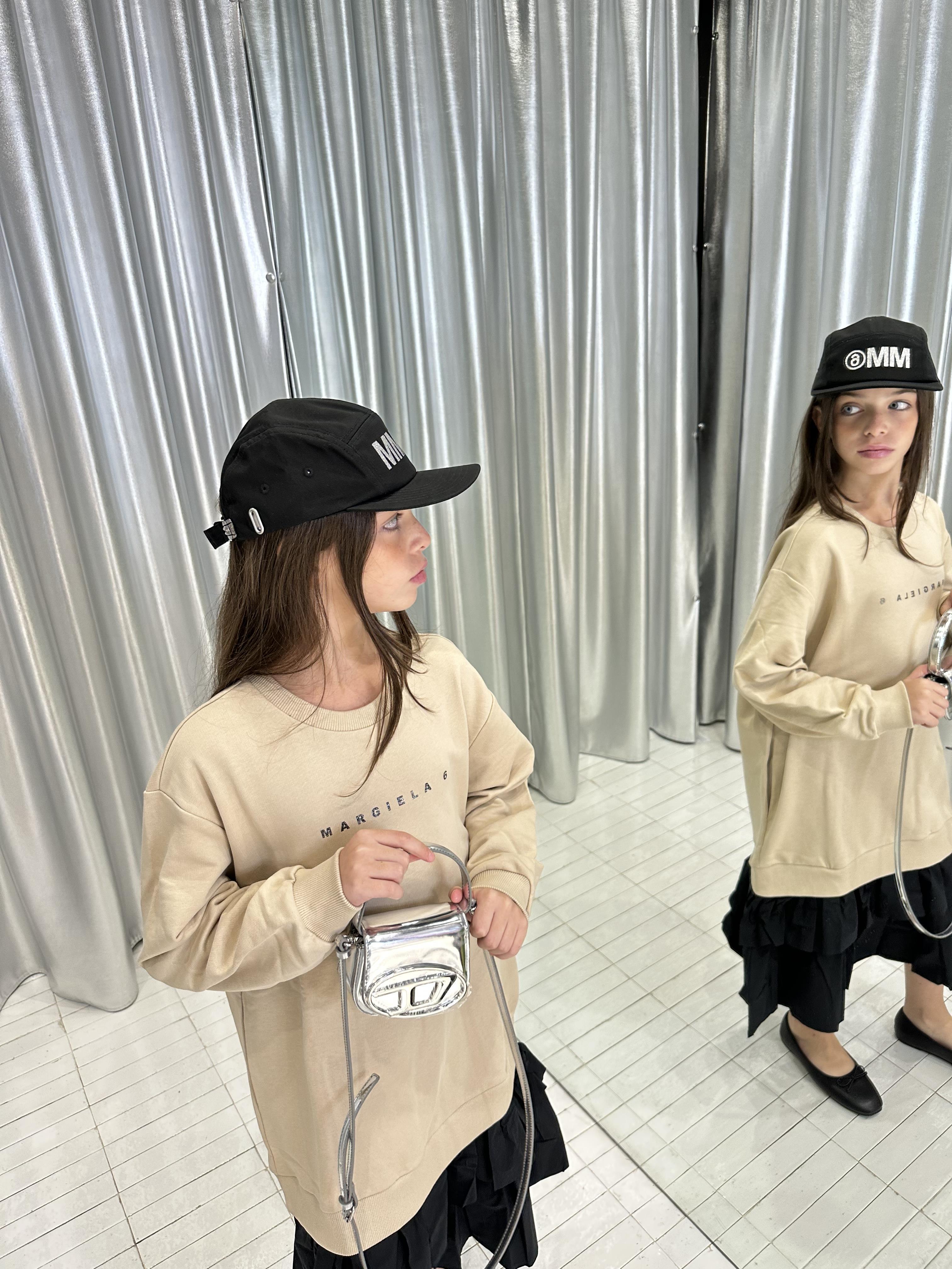 Maison Margiela abito kids beige e nero