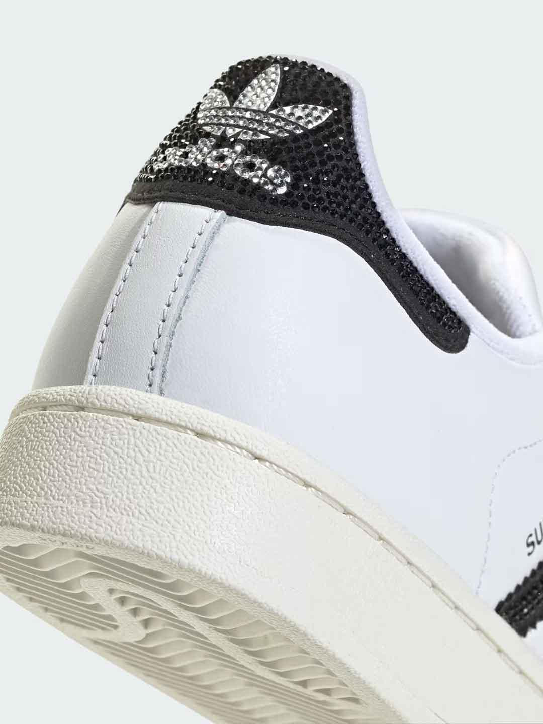 Adidas Super Star II sneakers bianco con strass