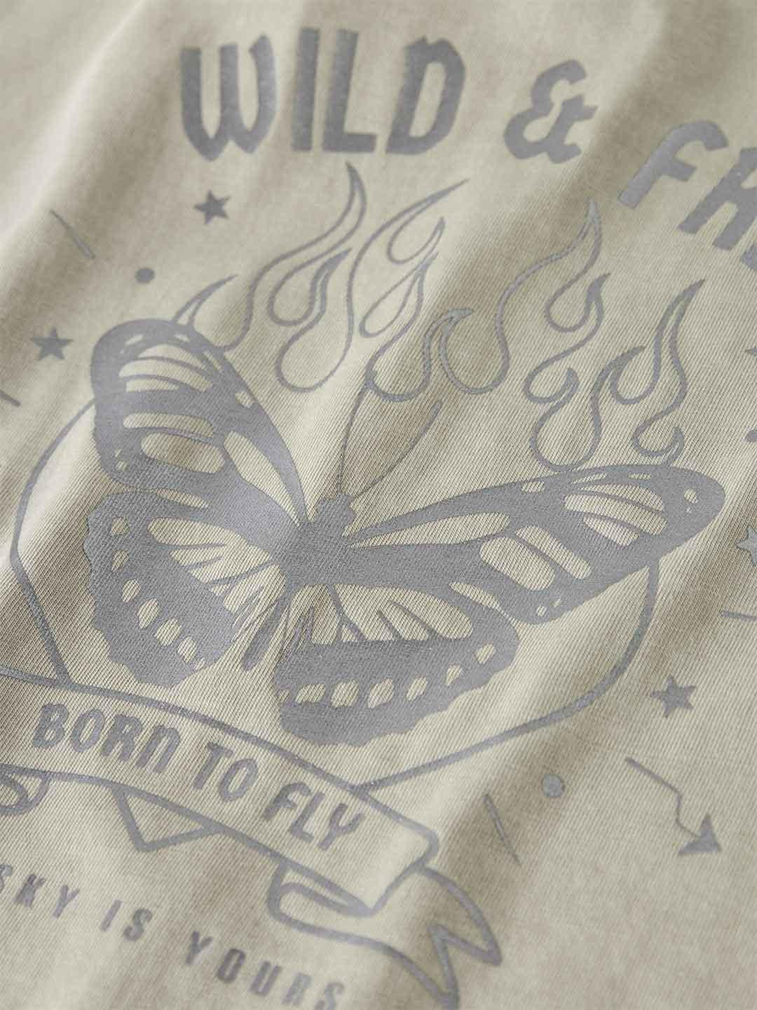 Name It t-shirt kids beige wild & free