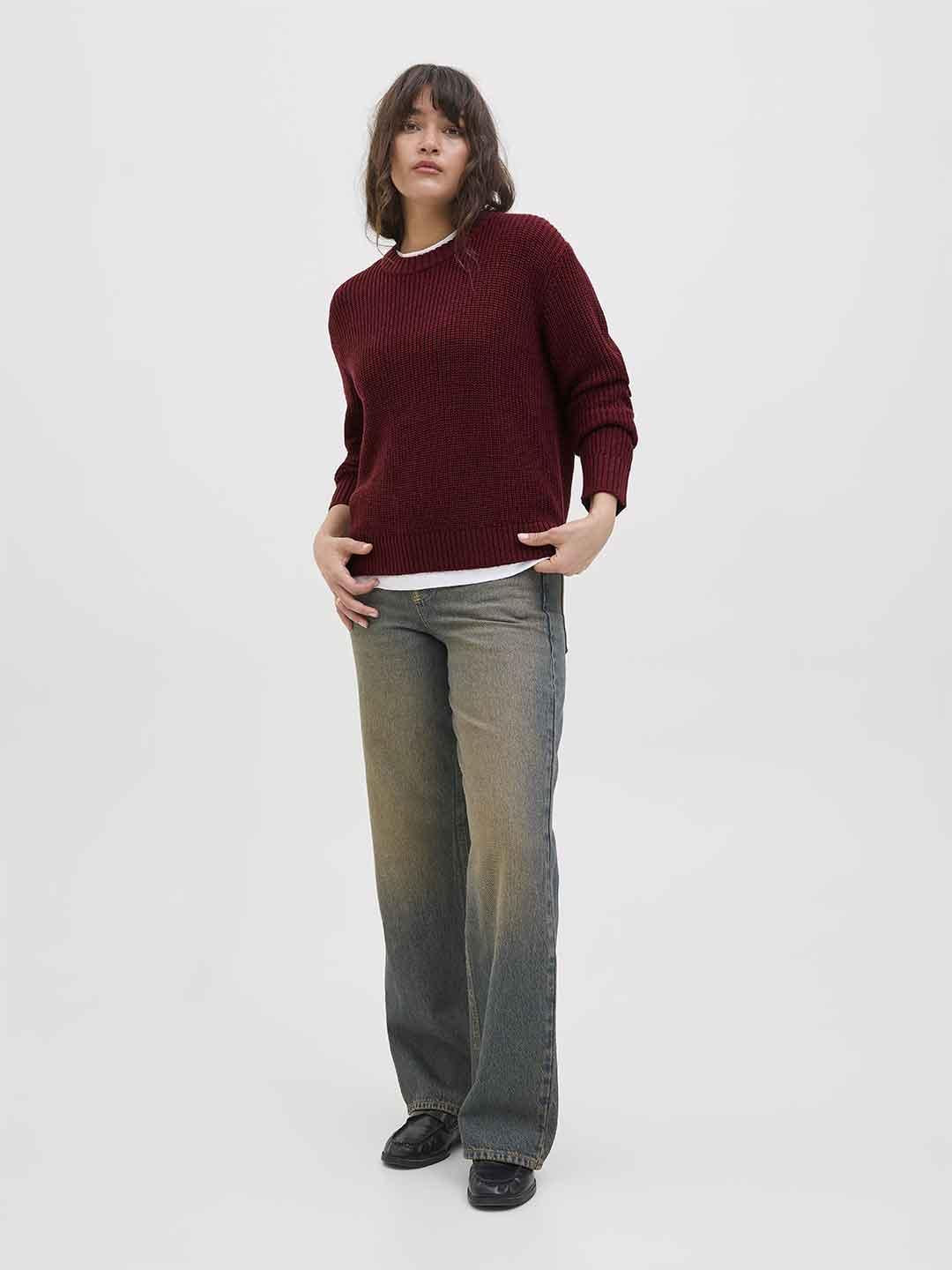 JJXX Global maglione bordeaux