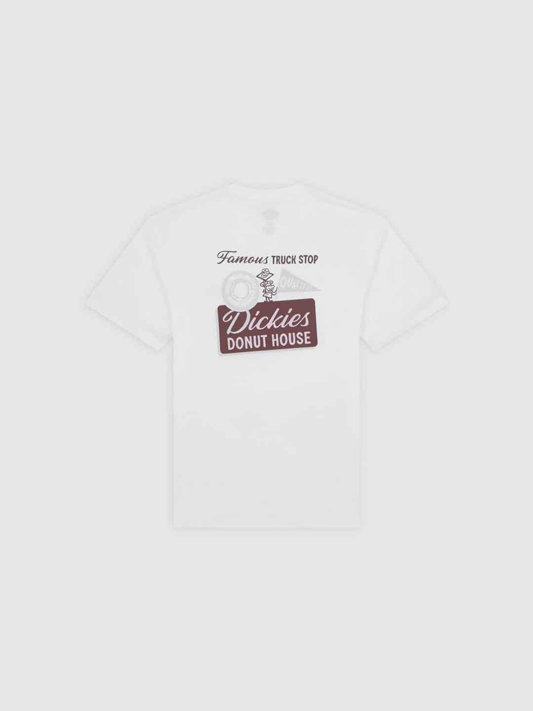 Dickies Donut House t-shirt bianco con stampa retro