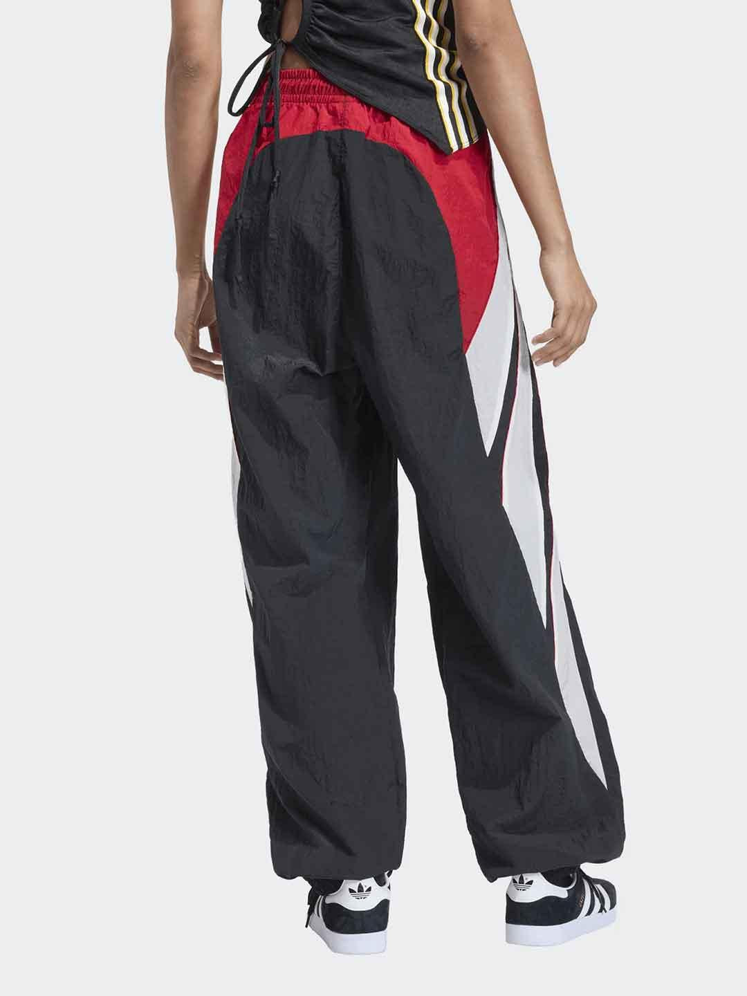 Adidas pantalone nero e rosso