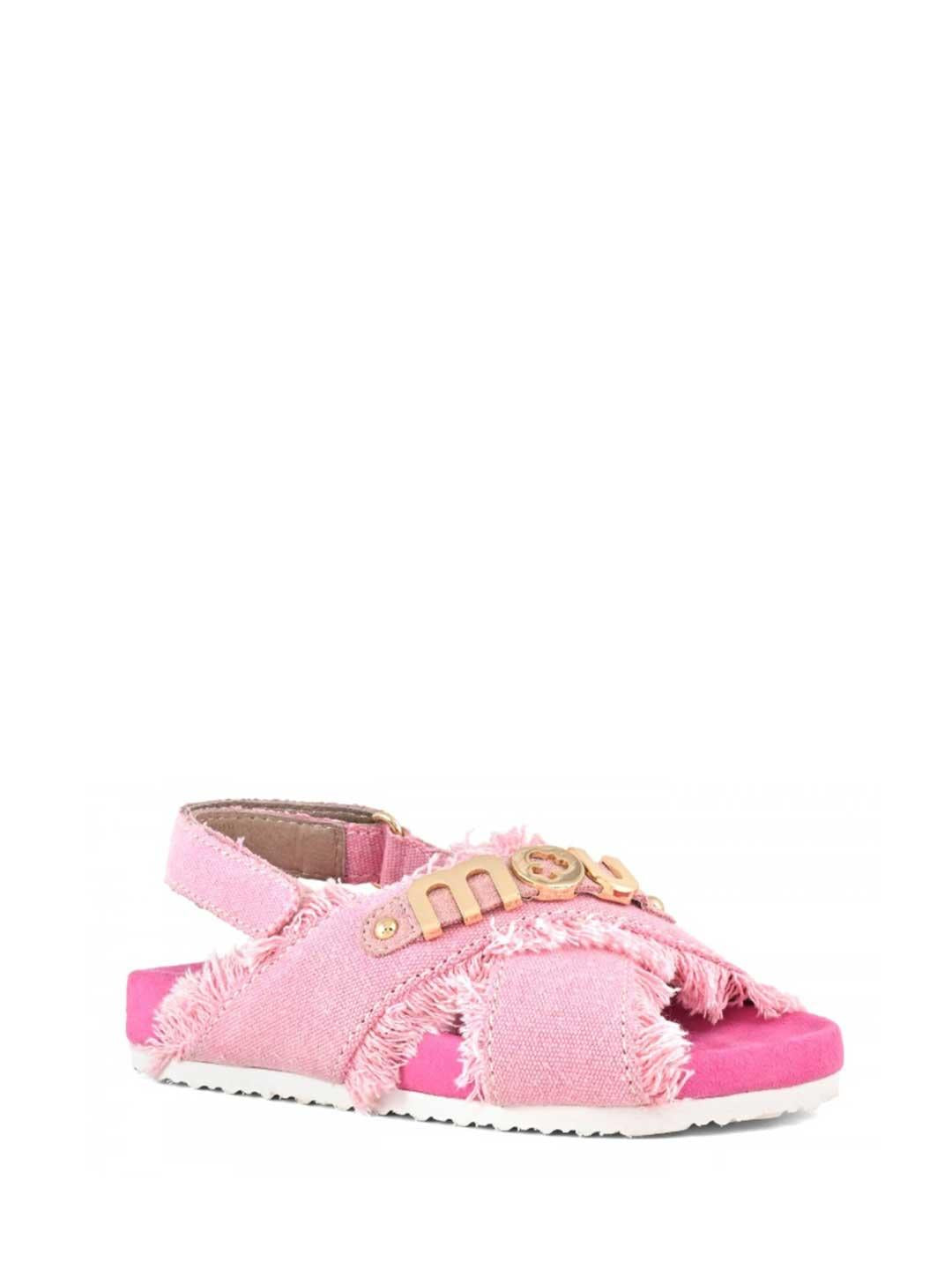 Mou Bio sandali kids rosa in jeans