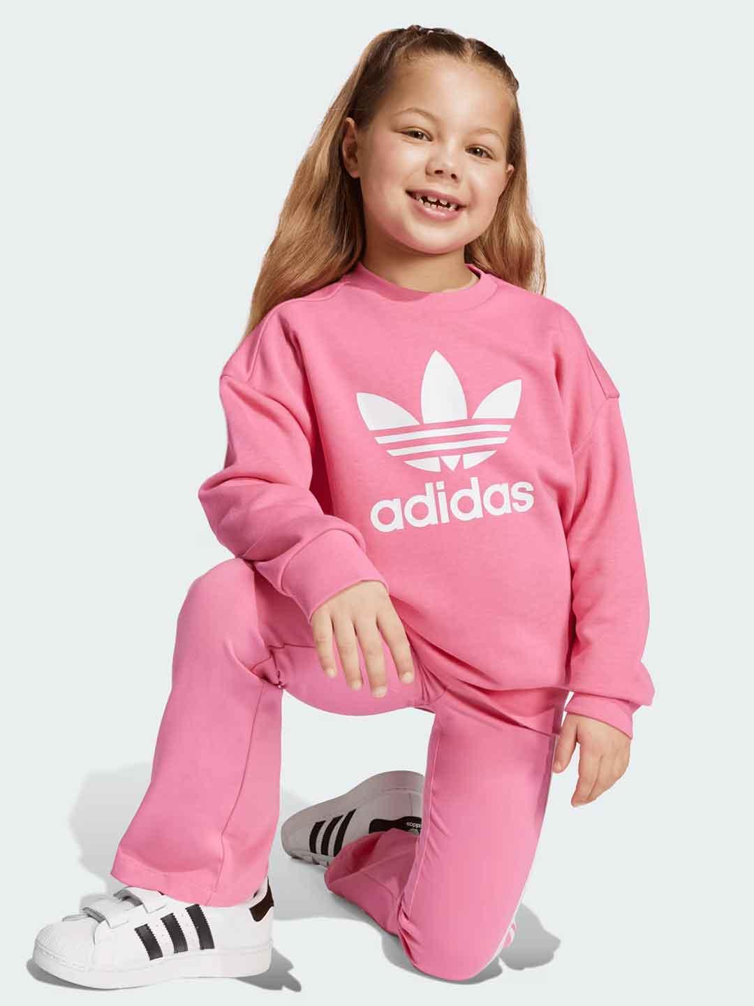 Adidas coordinato kids rosa di tuta