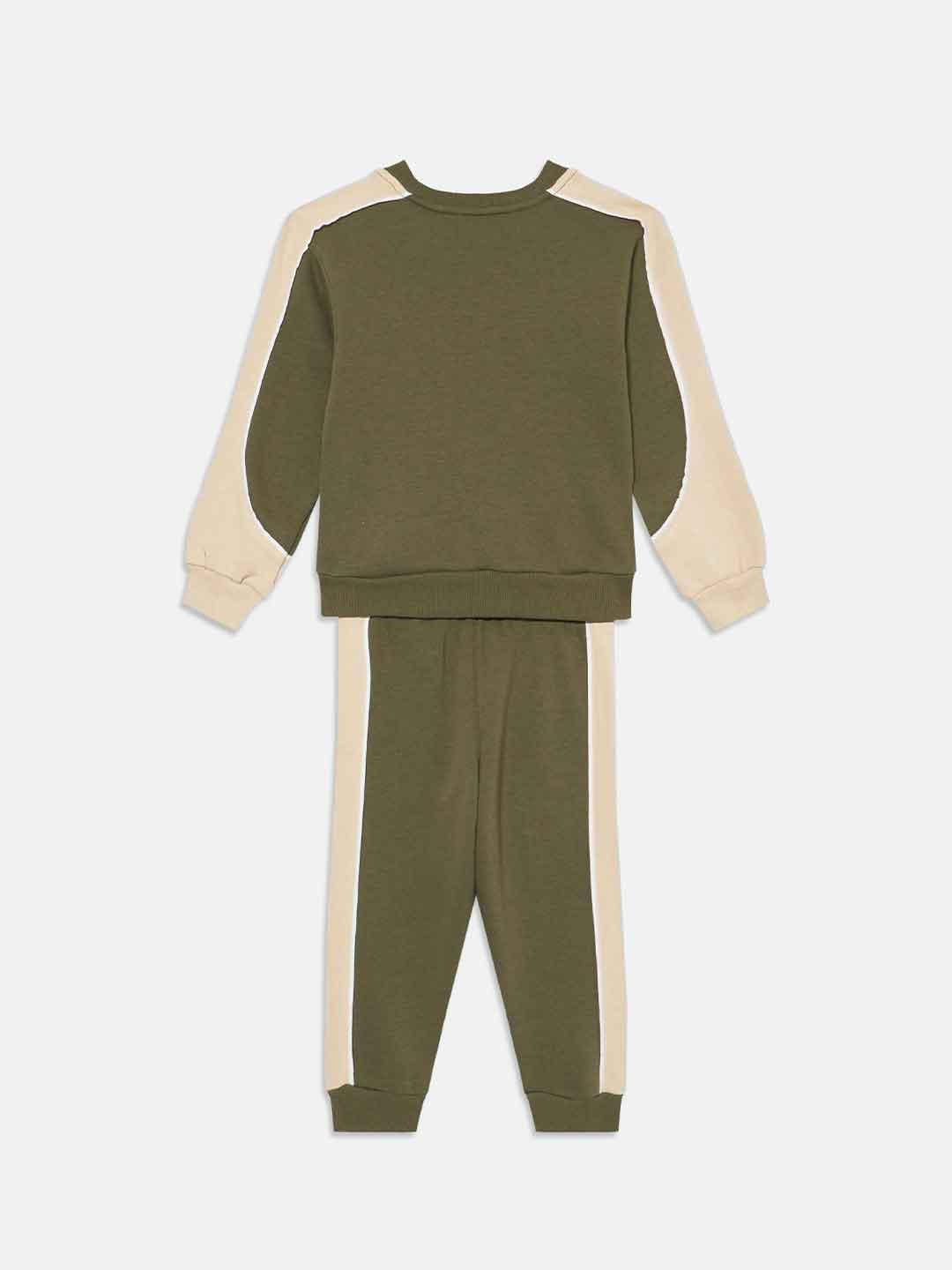 Nike Crew Set coordinato kids verde e beige