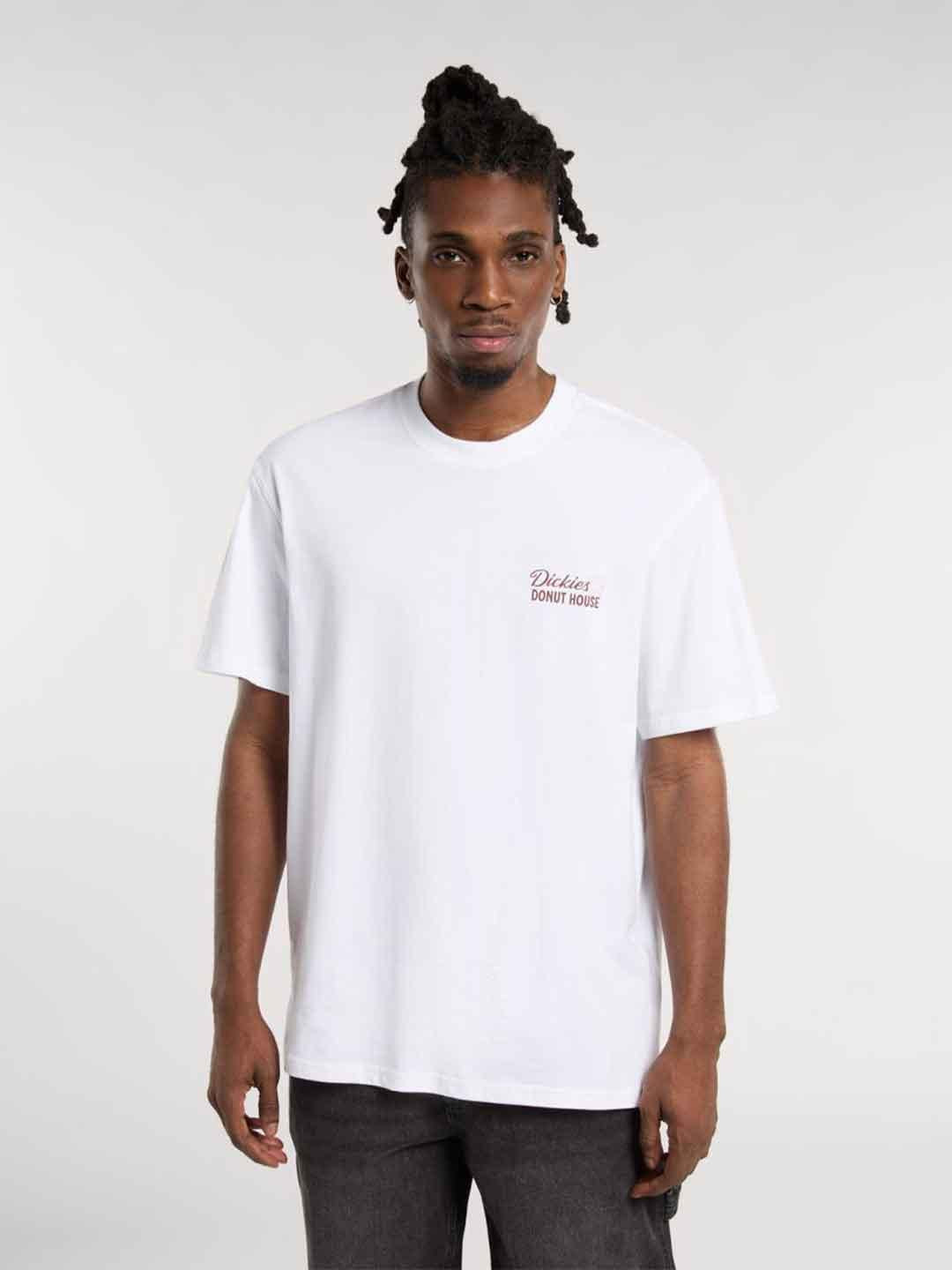 Dickies Donut House t-shirt bianco con stampa retro