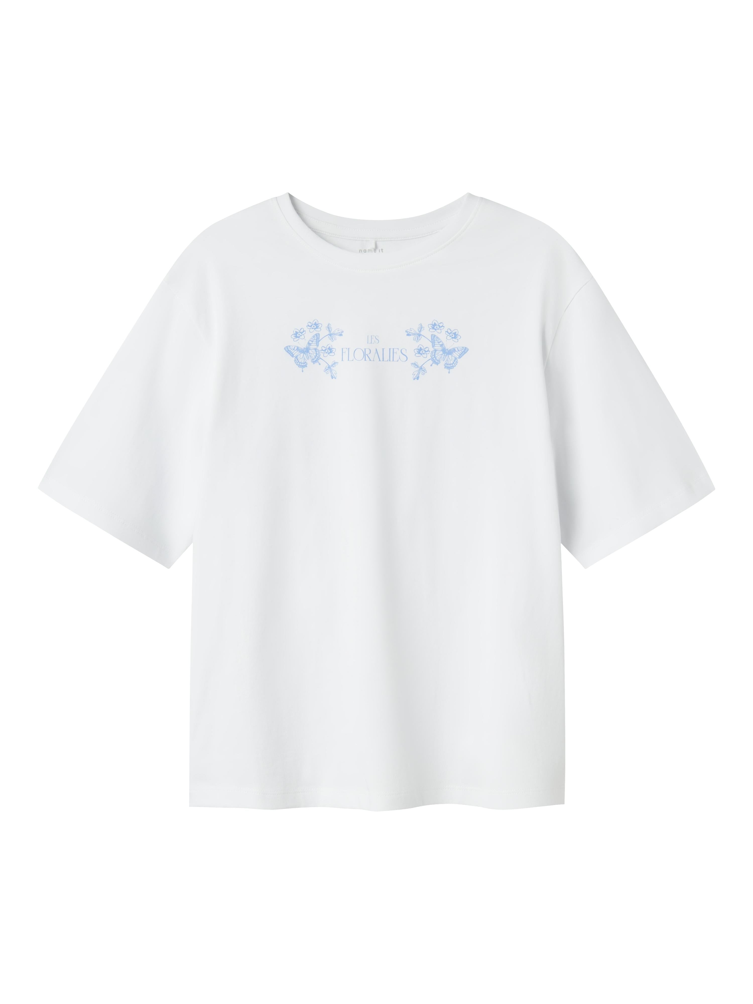 Name It t-shirt kids bianco con stampa celeste