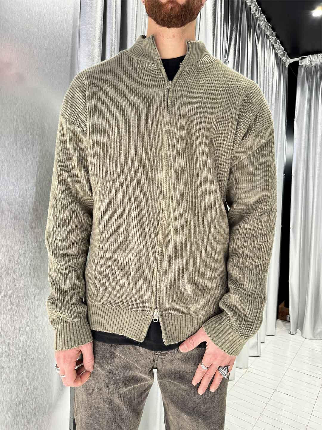 All Or Nothing maglione fango con zip