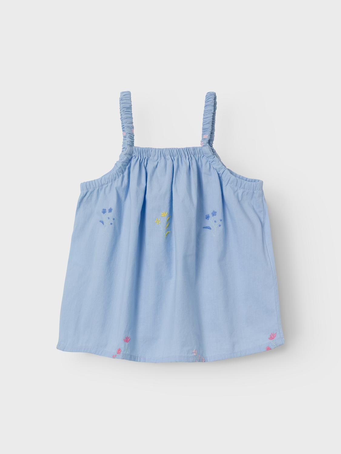 Name It top kids celeste con ricami fiori