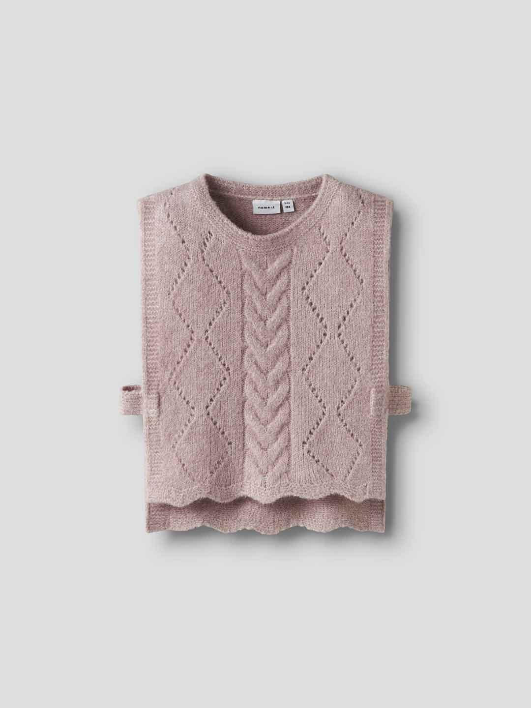 Name It gilet kids rosa in maglia