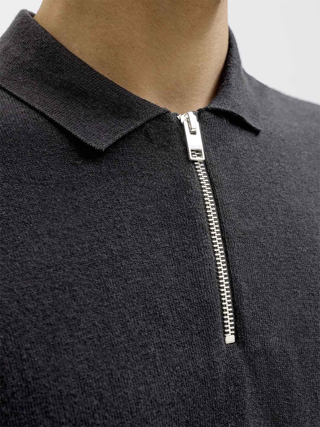 Jack & Jones polo nero con zip