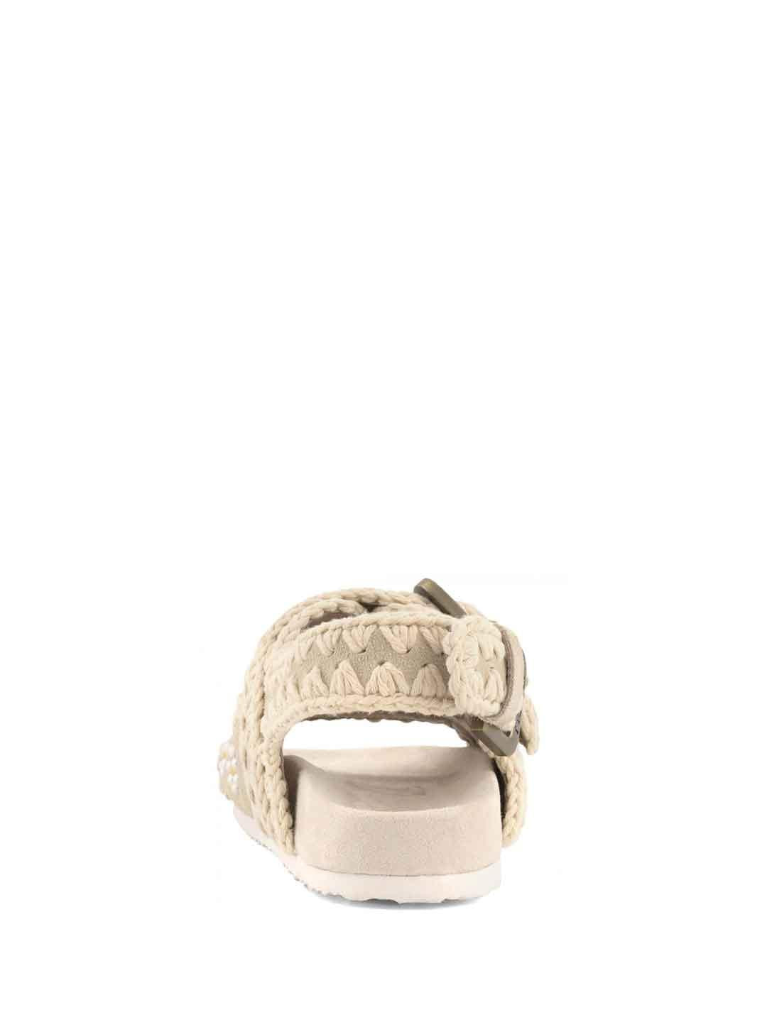 Mou sandali kids beige con fiori