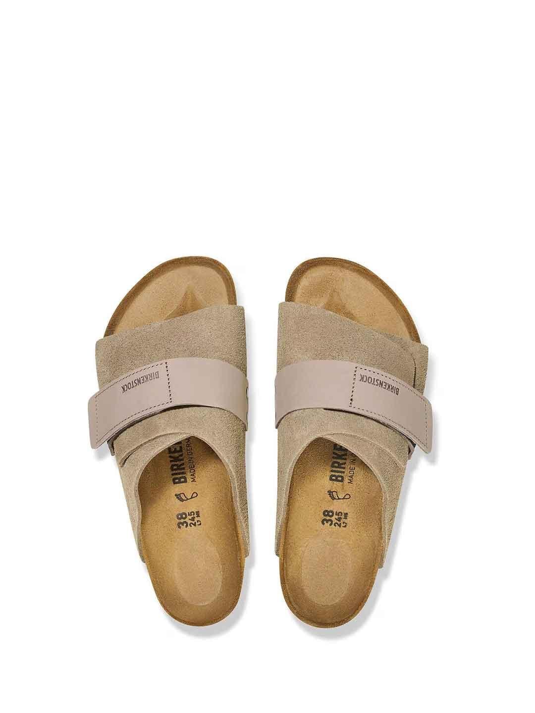 Birkenstock Kyoto sandali beige in Nabuk