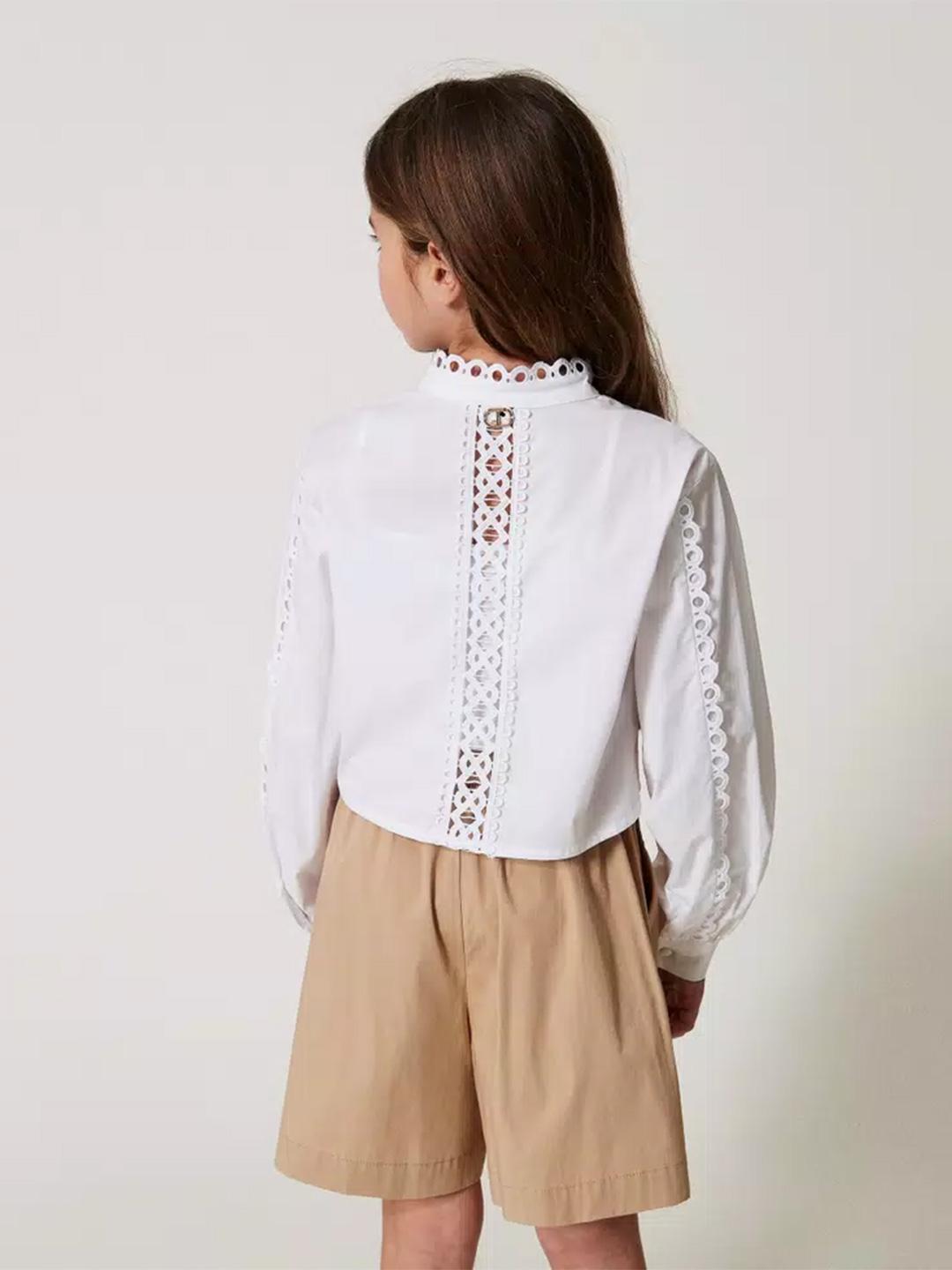 Twinset camicia kids bianco