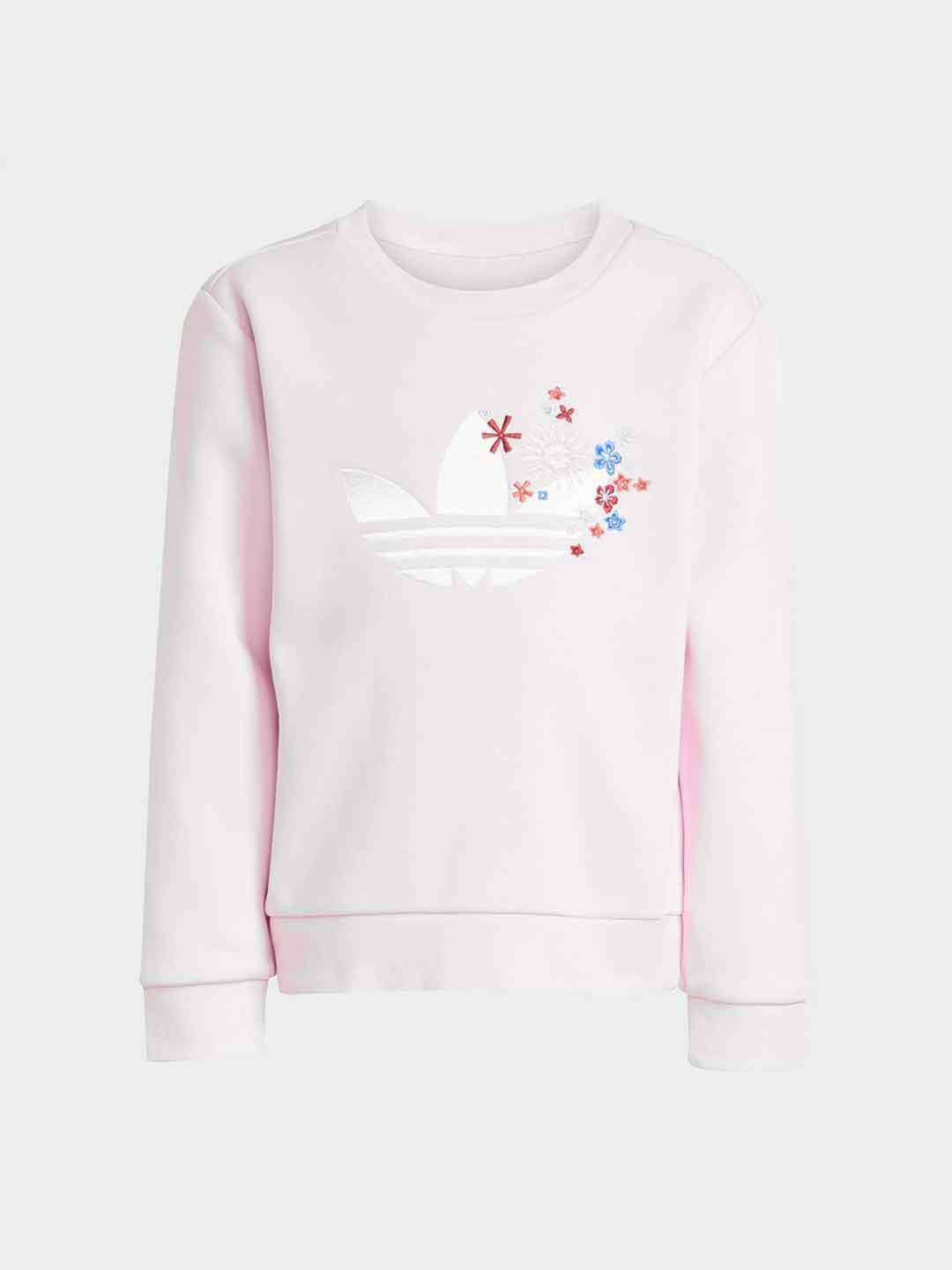 Adidas coordinato kids rosa con fiori
