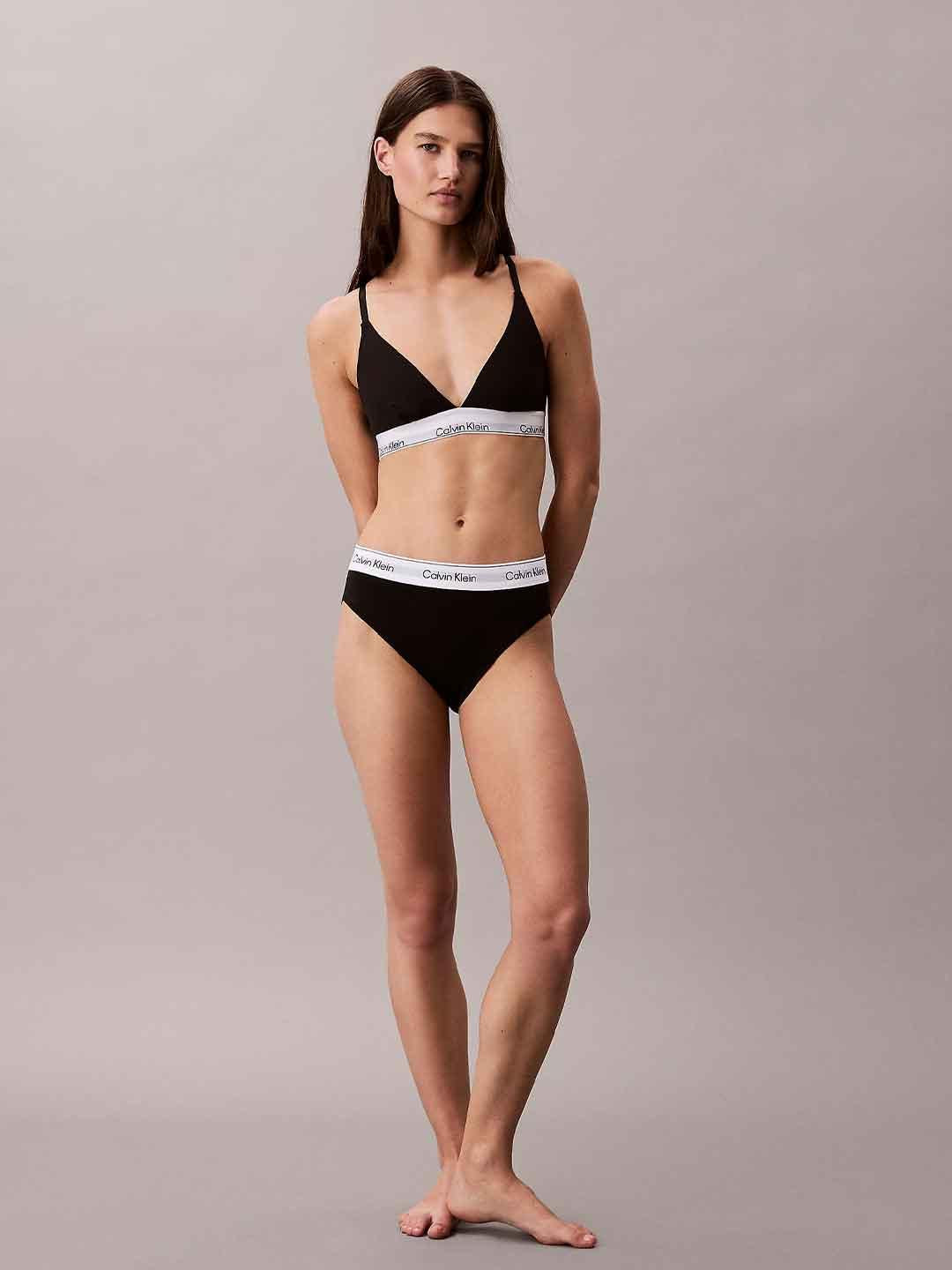 Calvin Klein slip nero vita alta