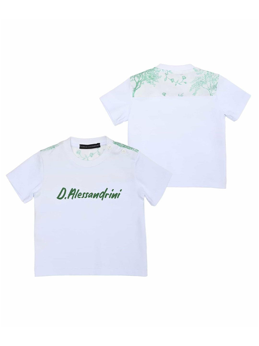 Daniele Alessandrini t-shirt kids bianco e verde