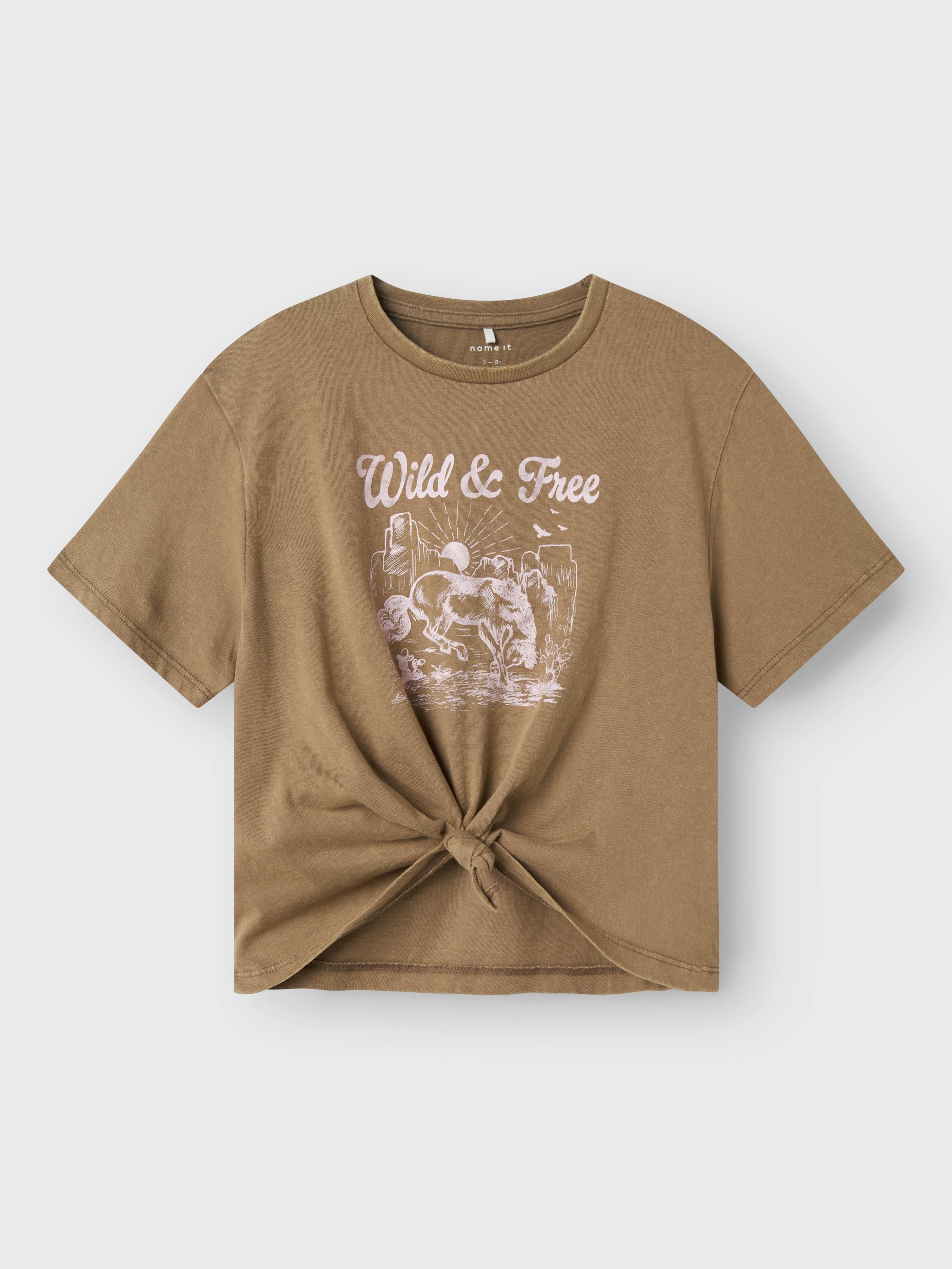 Name It t-shirt kids verde con stampa cavallo