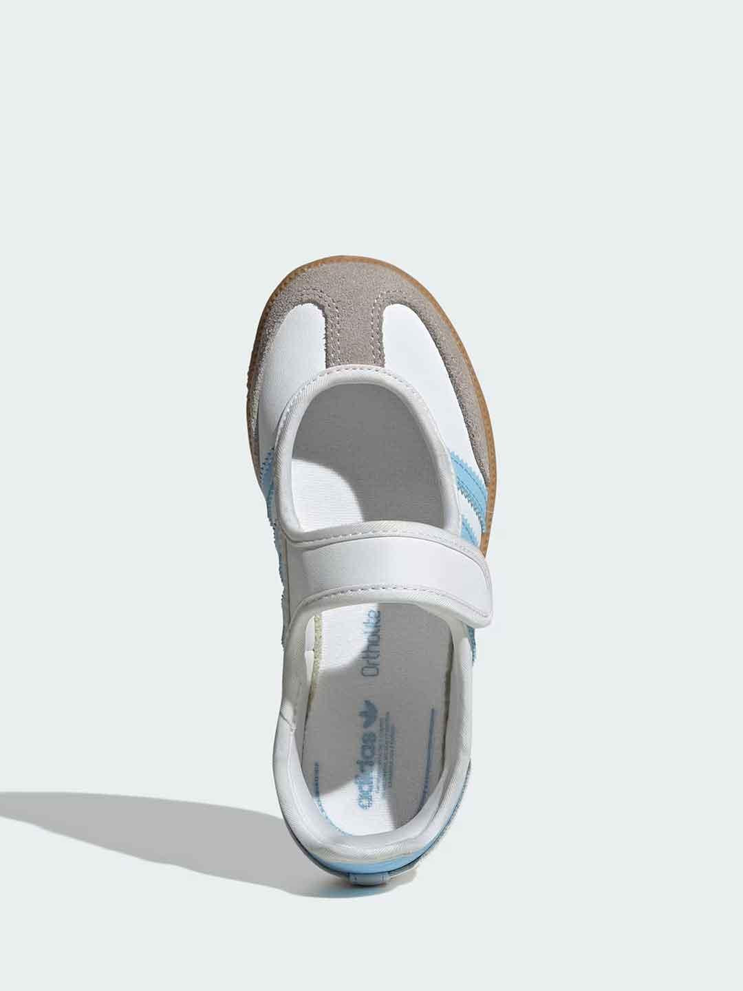 Adidas Samba Jane sneakers kids bianco e celeste