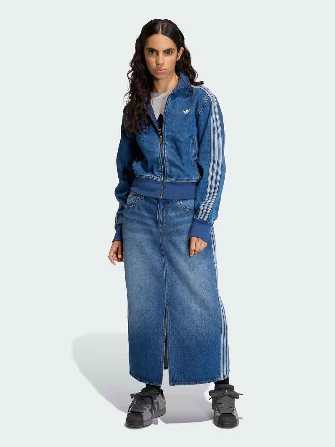 Adidas Firebird felpa in jeans