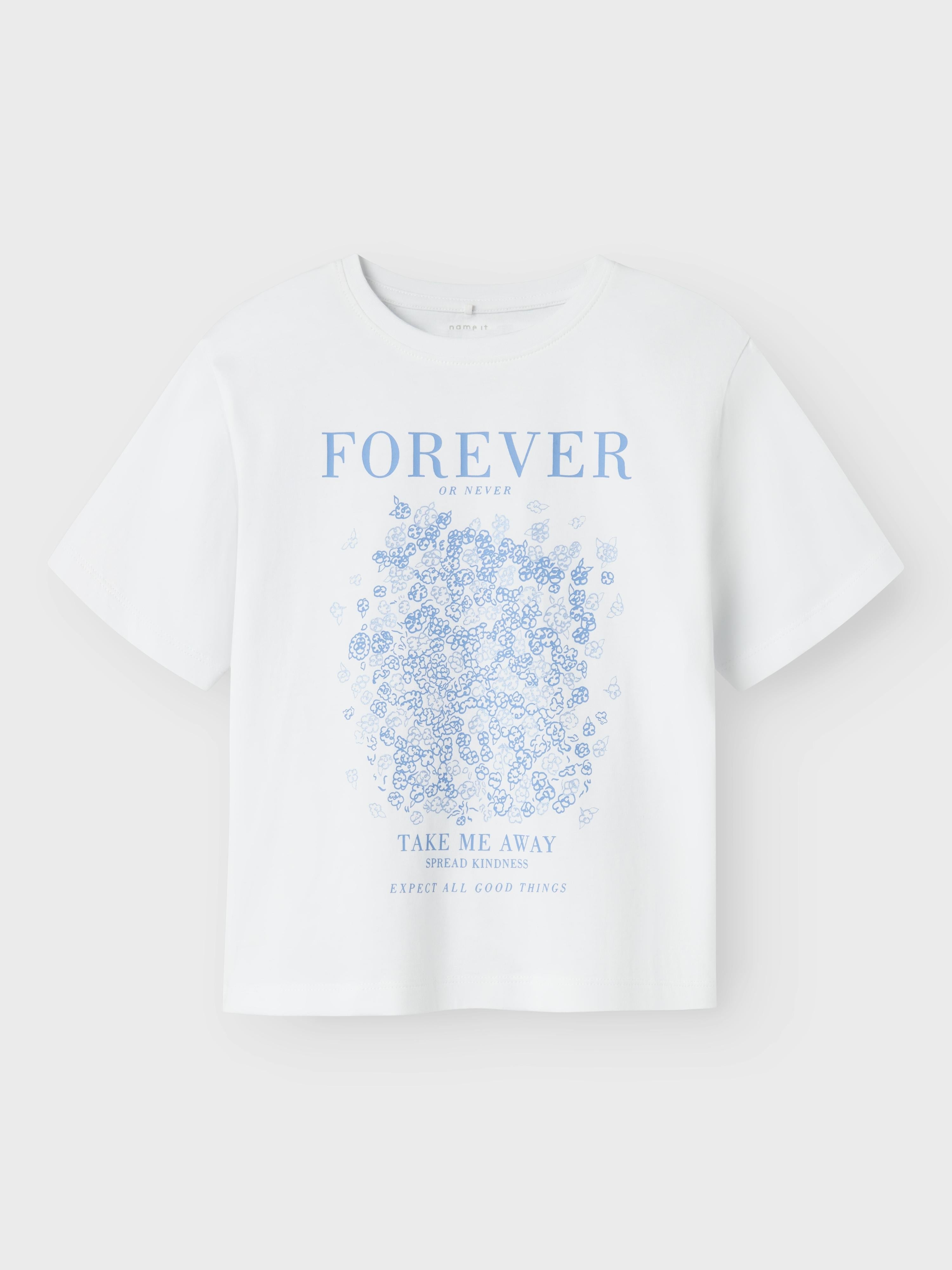 Name It t-shirt kids bianco con stampa celeste