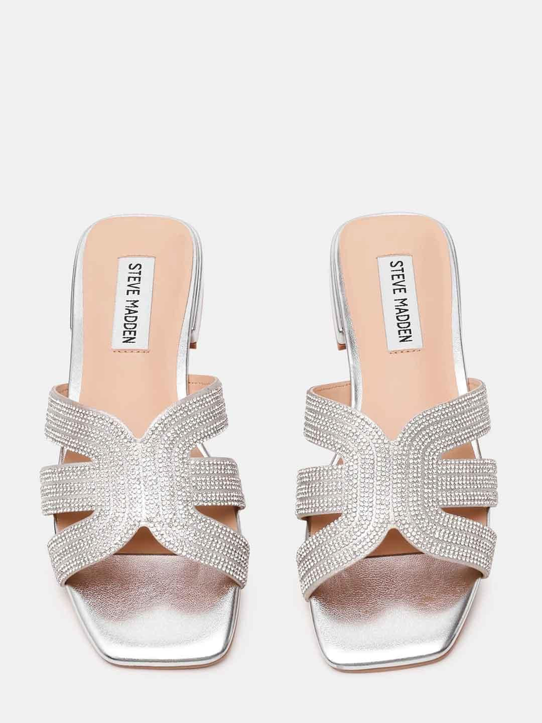 Steve Madden Sequel sandali argento con strass
