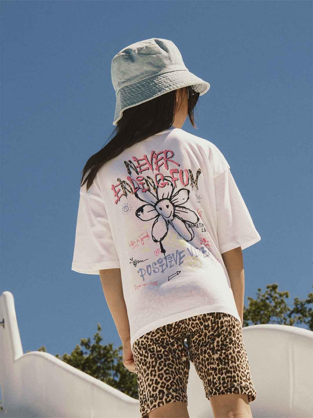 Name It t-shirt kids bianco Never ending fun