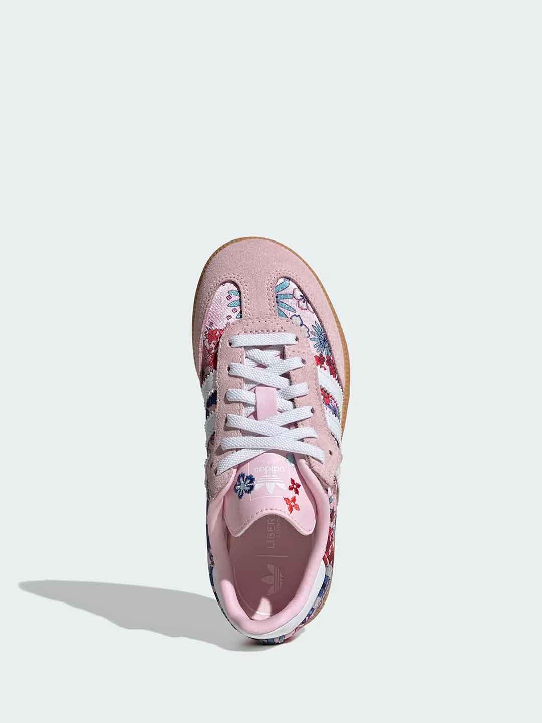 Adidas Samba OG sneakers kids rosa con fiori
