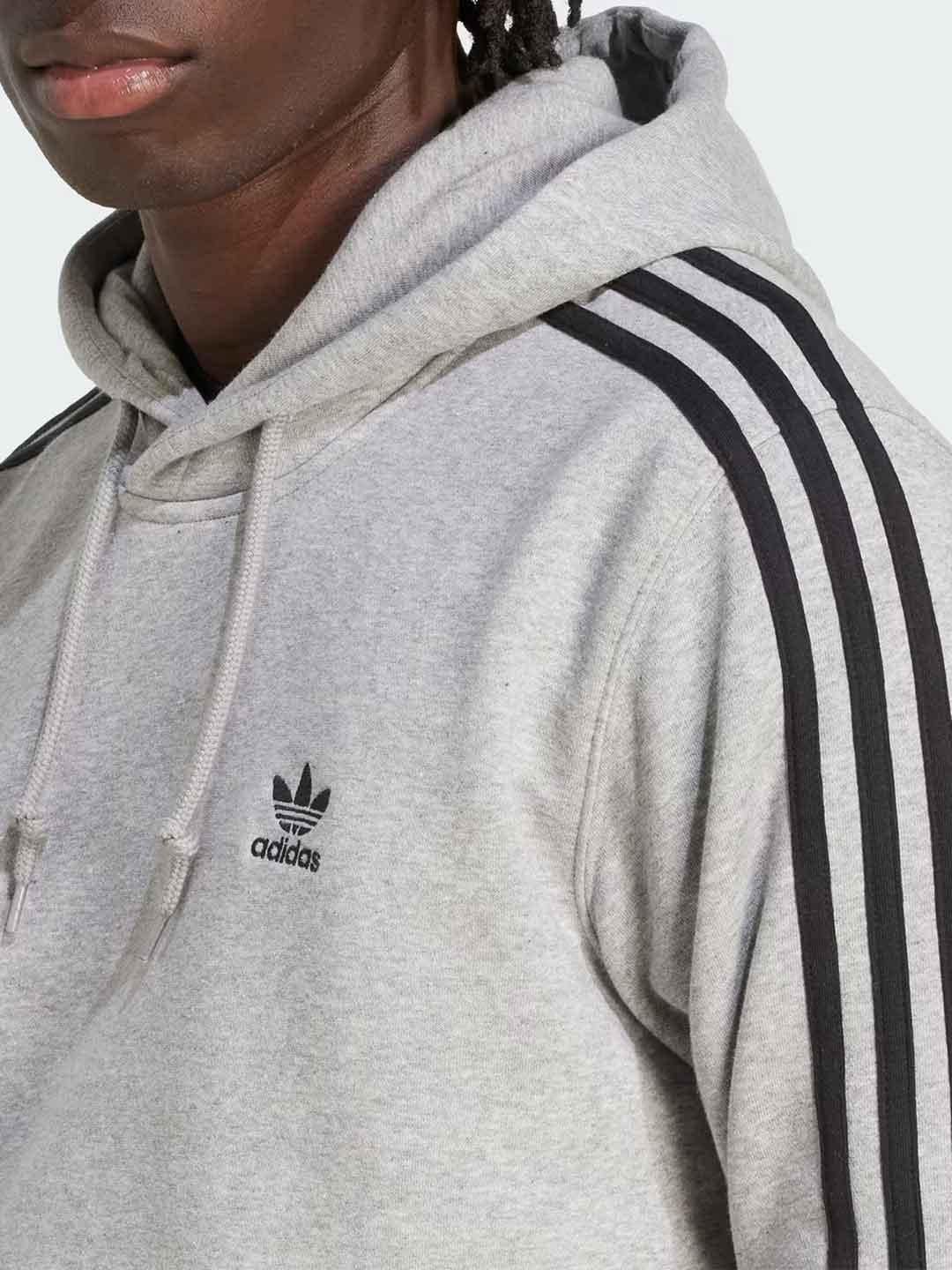 Adidas felpa grigio con cappuccio
