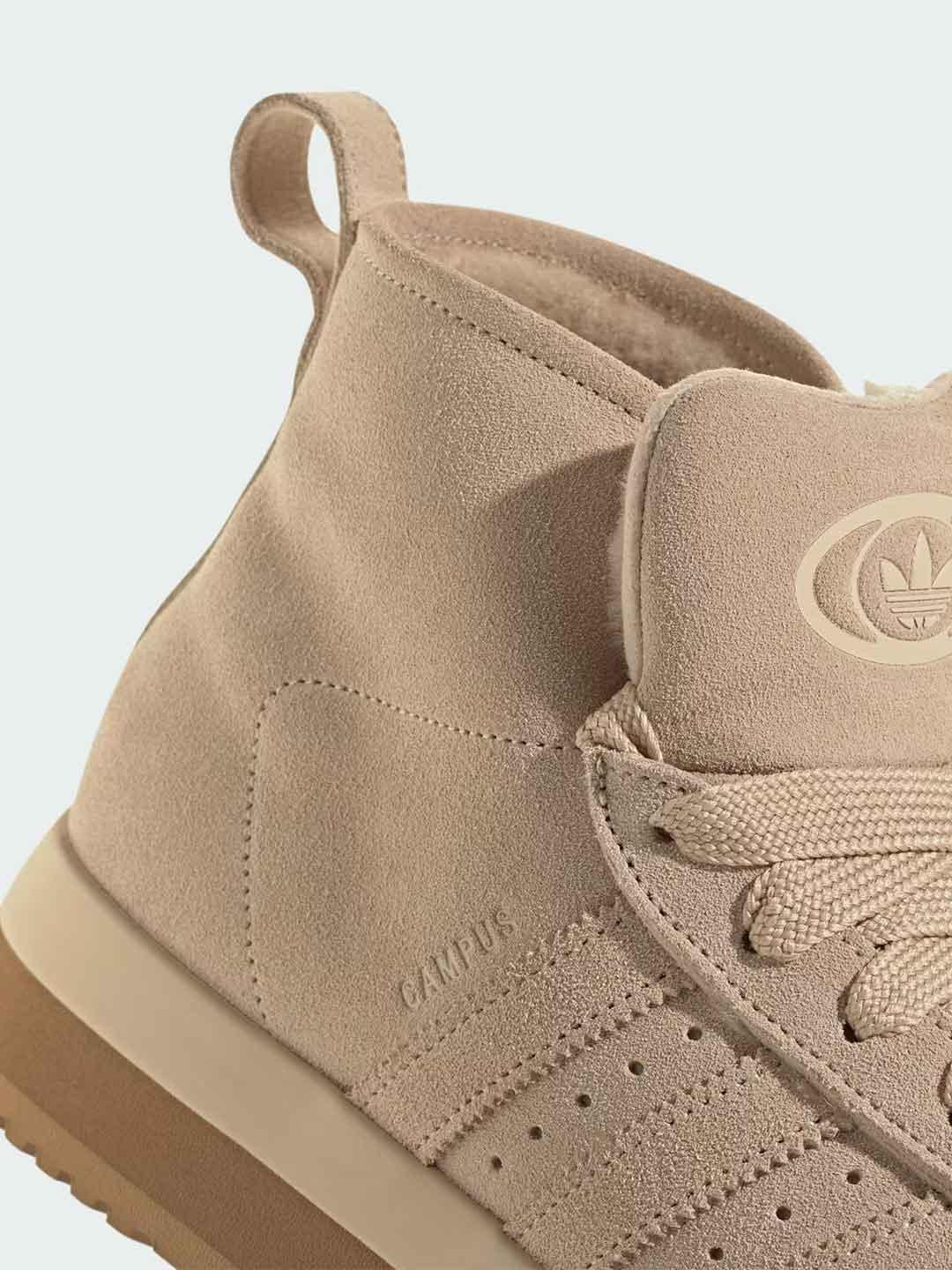 Adidas Campus 00s sneakers beige a stivaletto con pelliccia