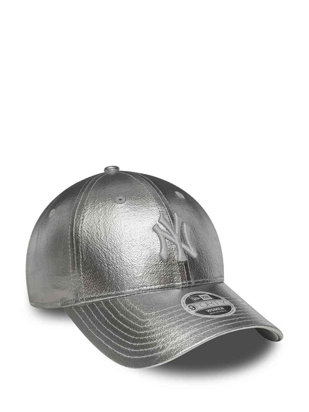 New Era 9Forty cappello argento con logo bianco