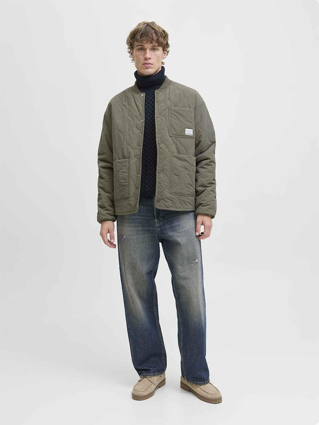 Jack & Jones giubbino verde con tasche