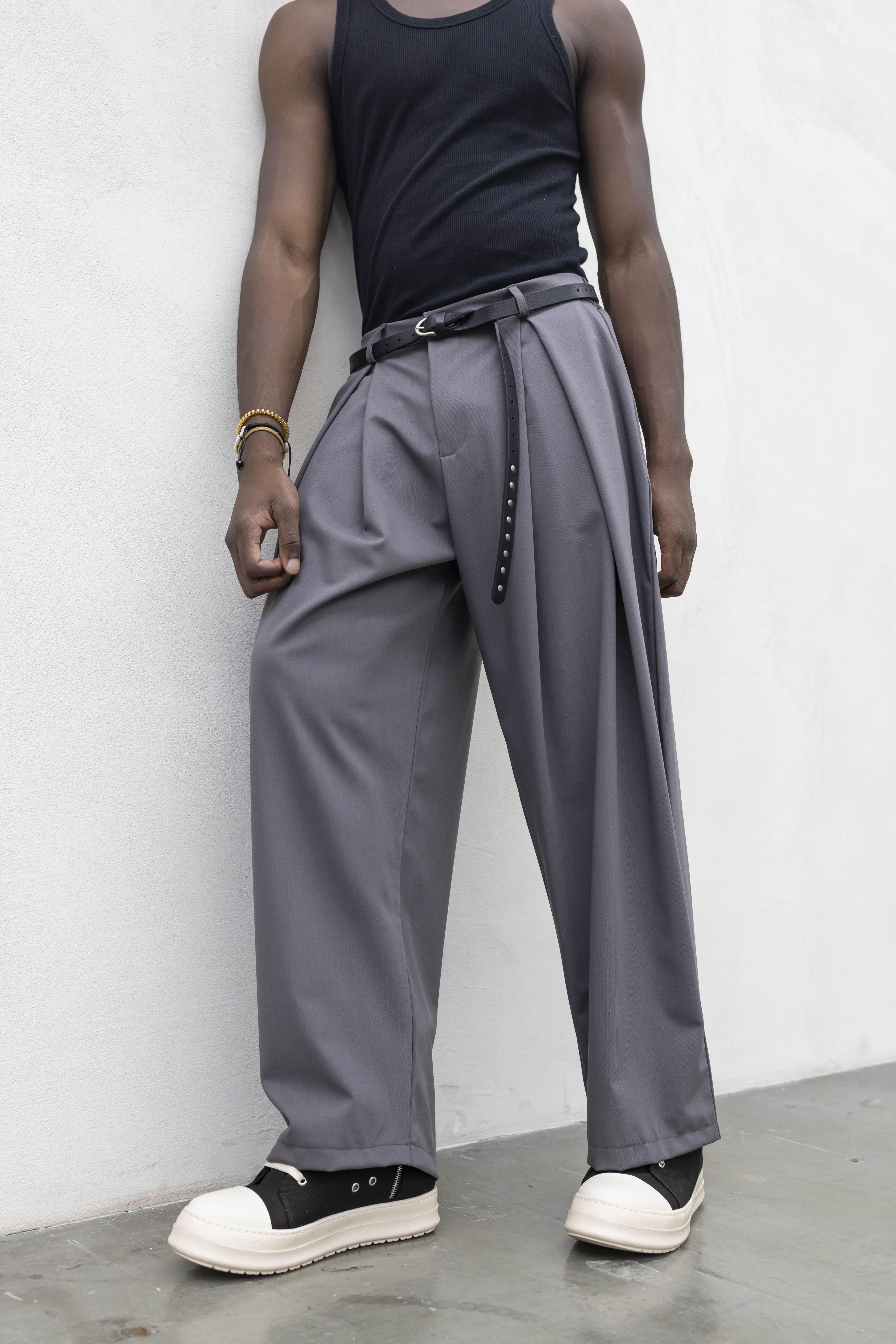 Tokyo pantaloni grigio con super pences