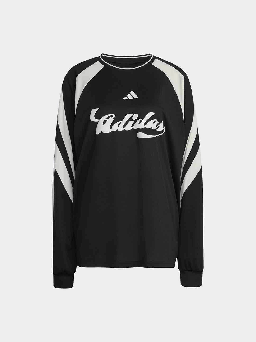 Adidas t-shirt nero manica lunga