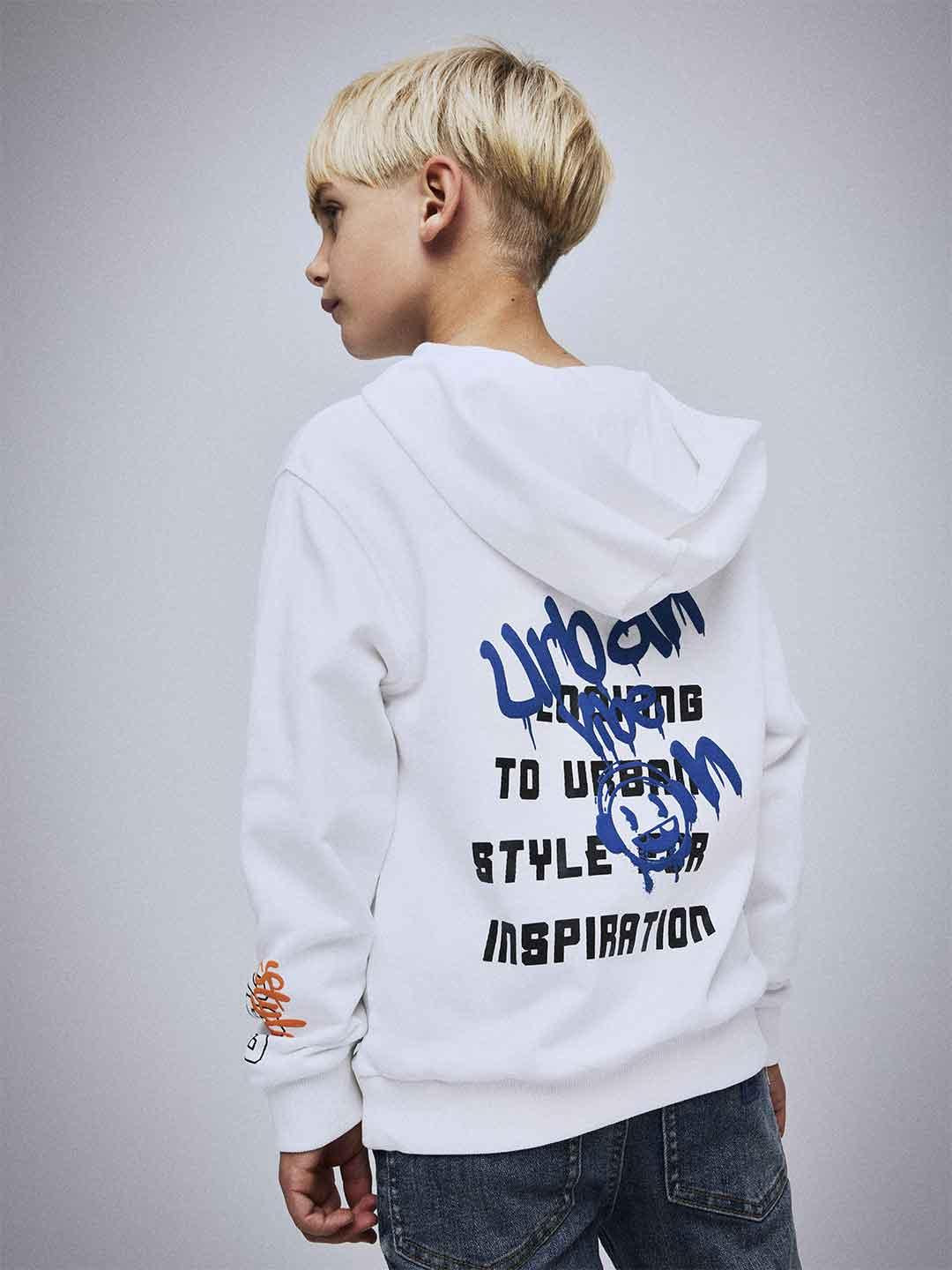 Name It felpa kids bianco con stampe