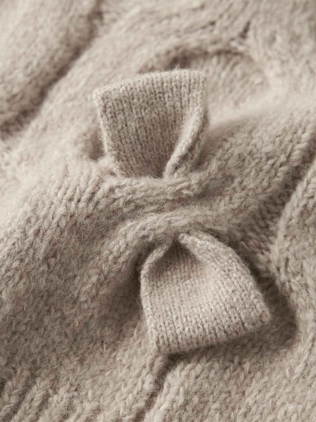 Name It maglione kids beige con fiocchi