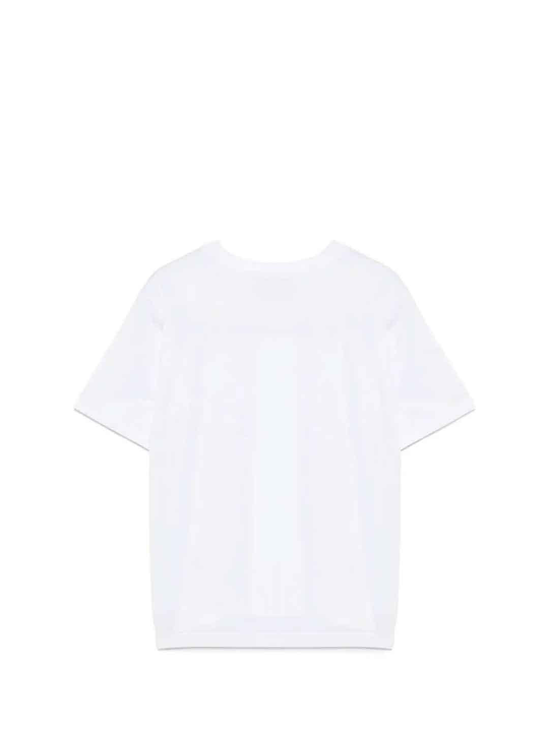 Yes London t-shirt kids bianco con patch logato