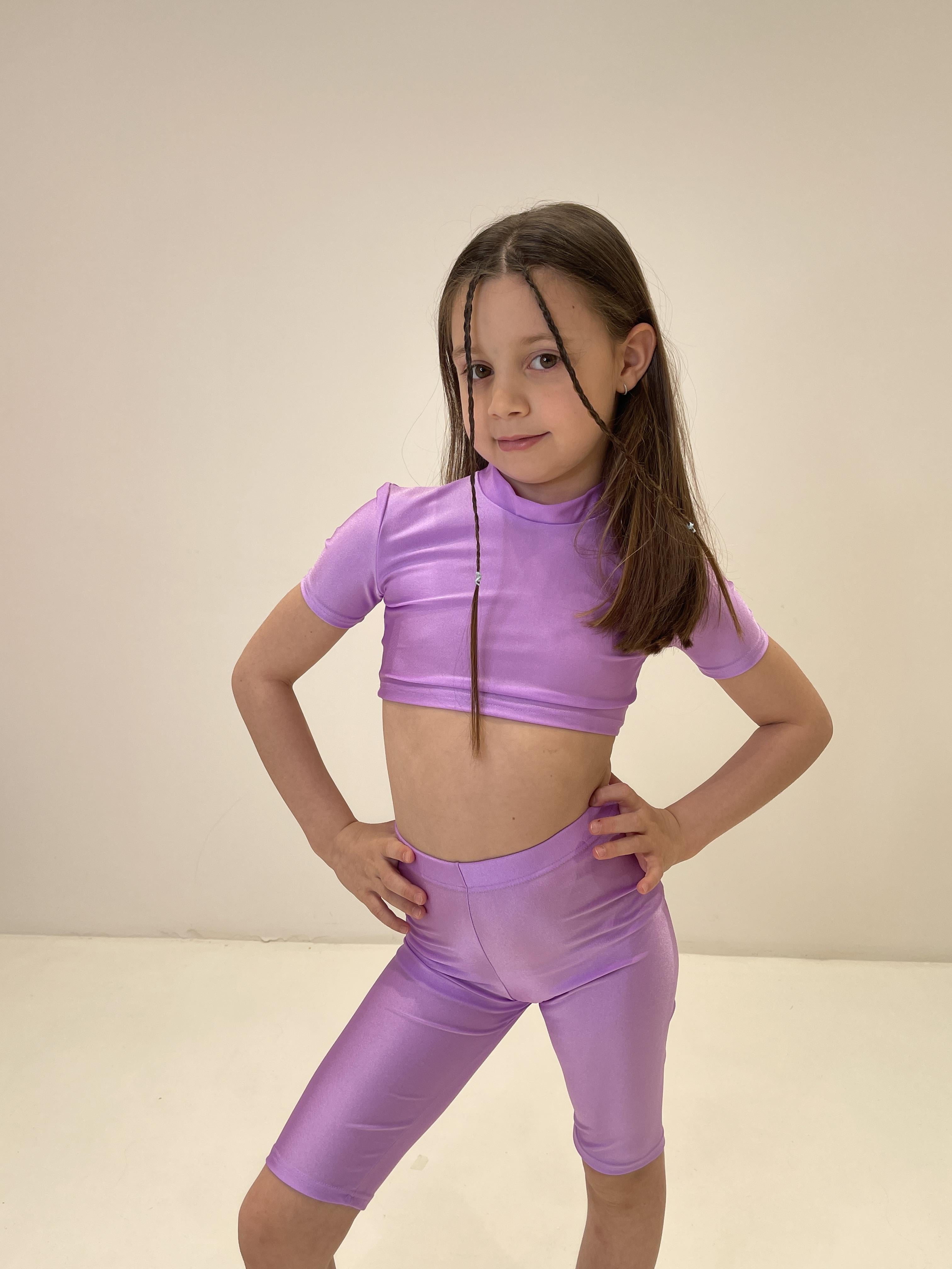 Island Coco leggings kids lilla ciclista