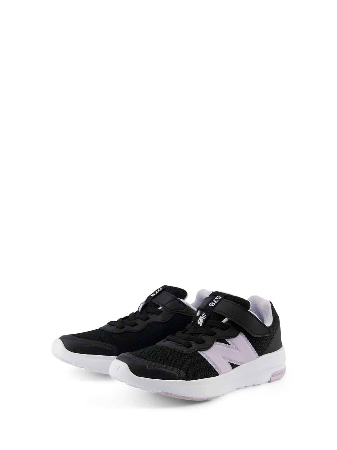 New Balance 578 sneakers kids nero con logo rosa