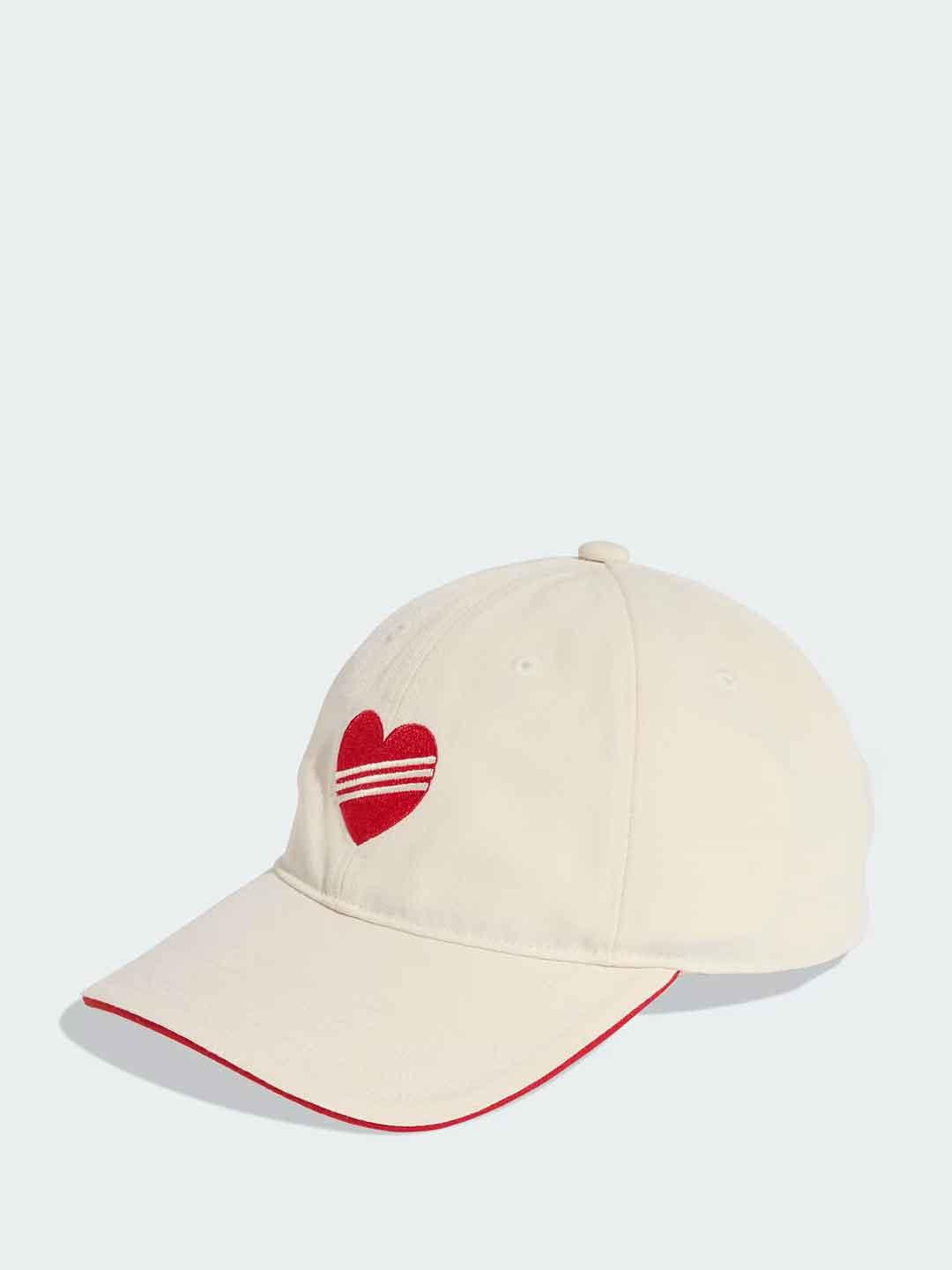 Adidas cappello panna da baseball con cuore
