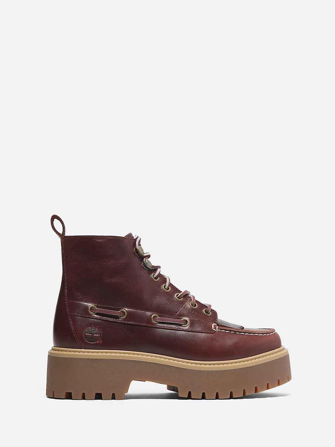 Timberland Stone Street anfibio bordeaux con frange