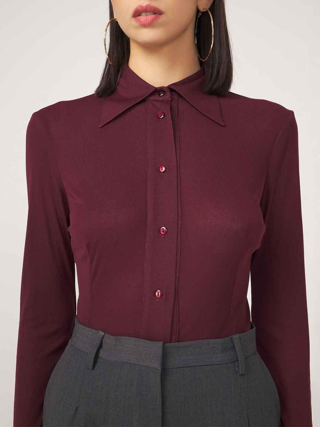 Silence Sunny camicia bordeaux