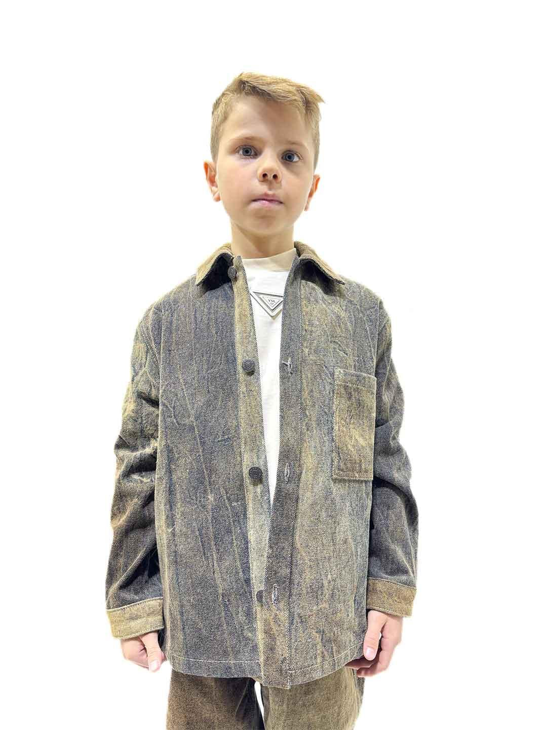 I'm Brian camicia kids marrone in jeans