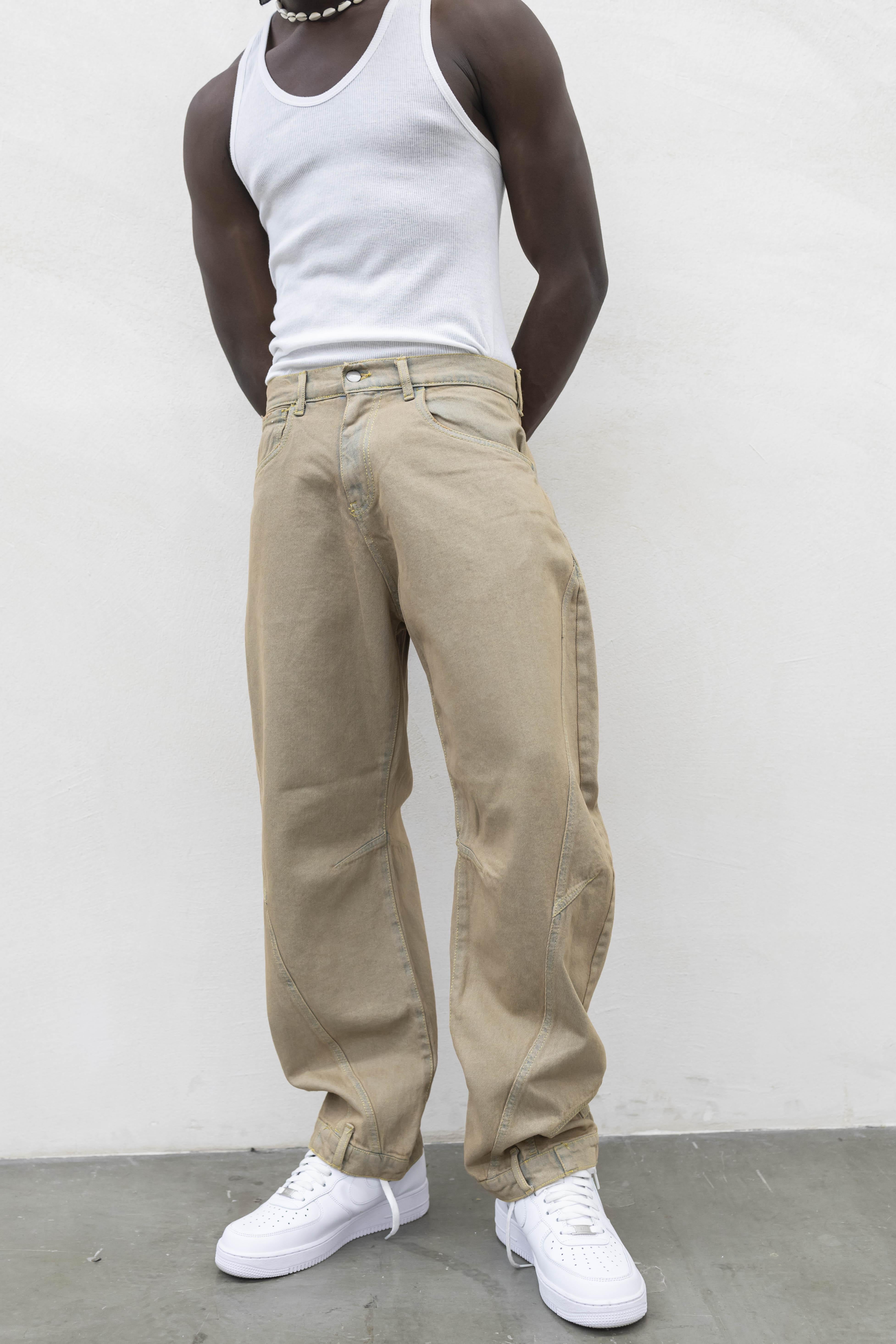 Present Day coordinato beige in denim