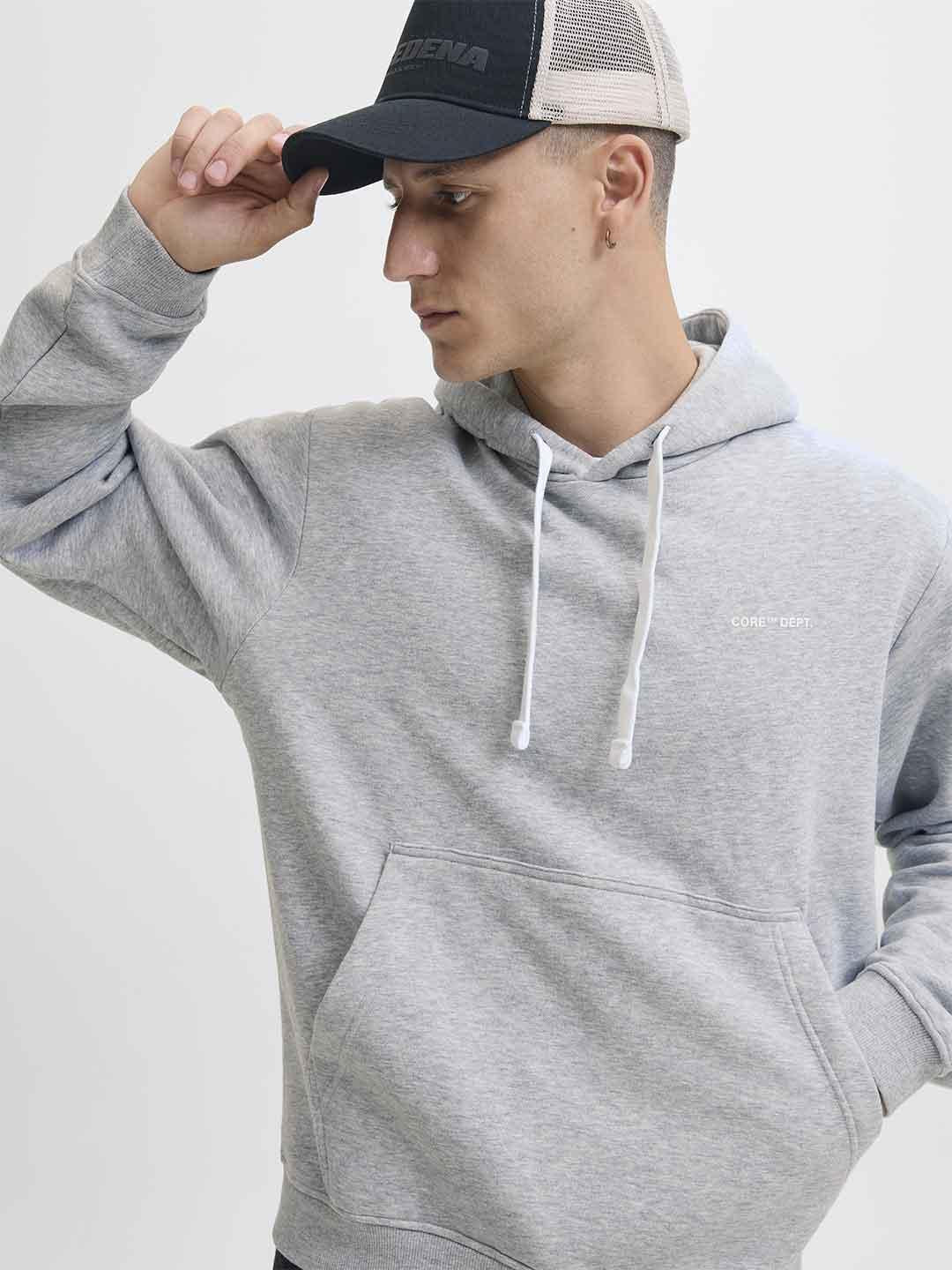 Jack & Jones felpe grigio con cappuccio