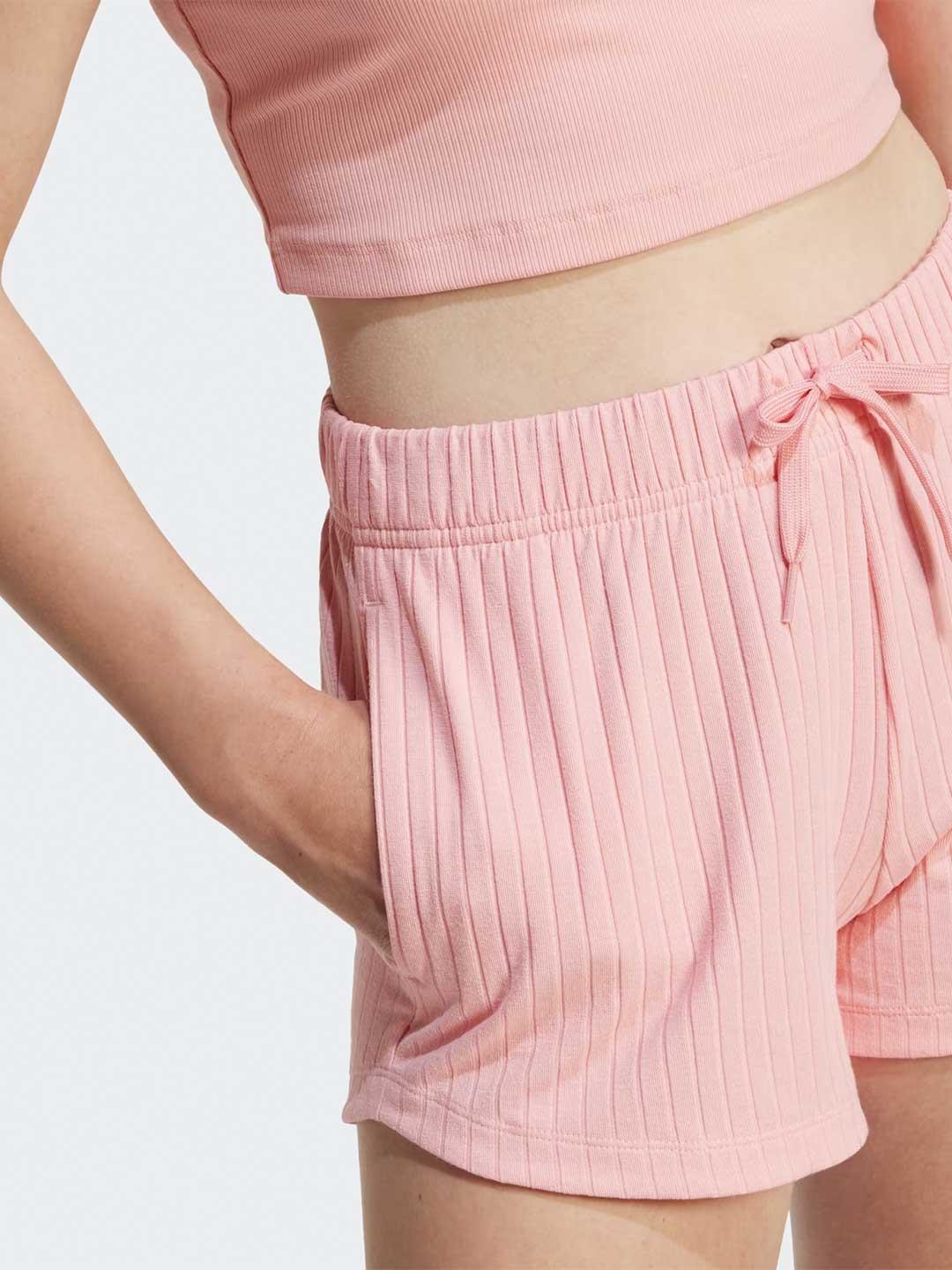 Adidas Ribbed shorts kids rosa