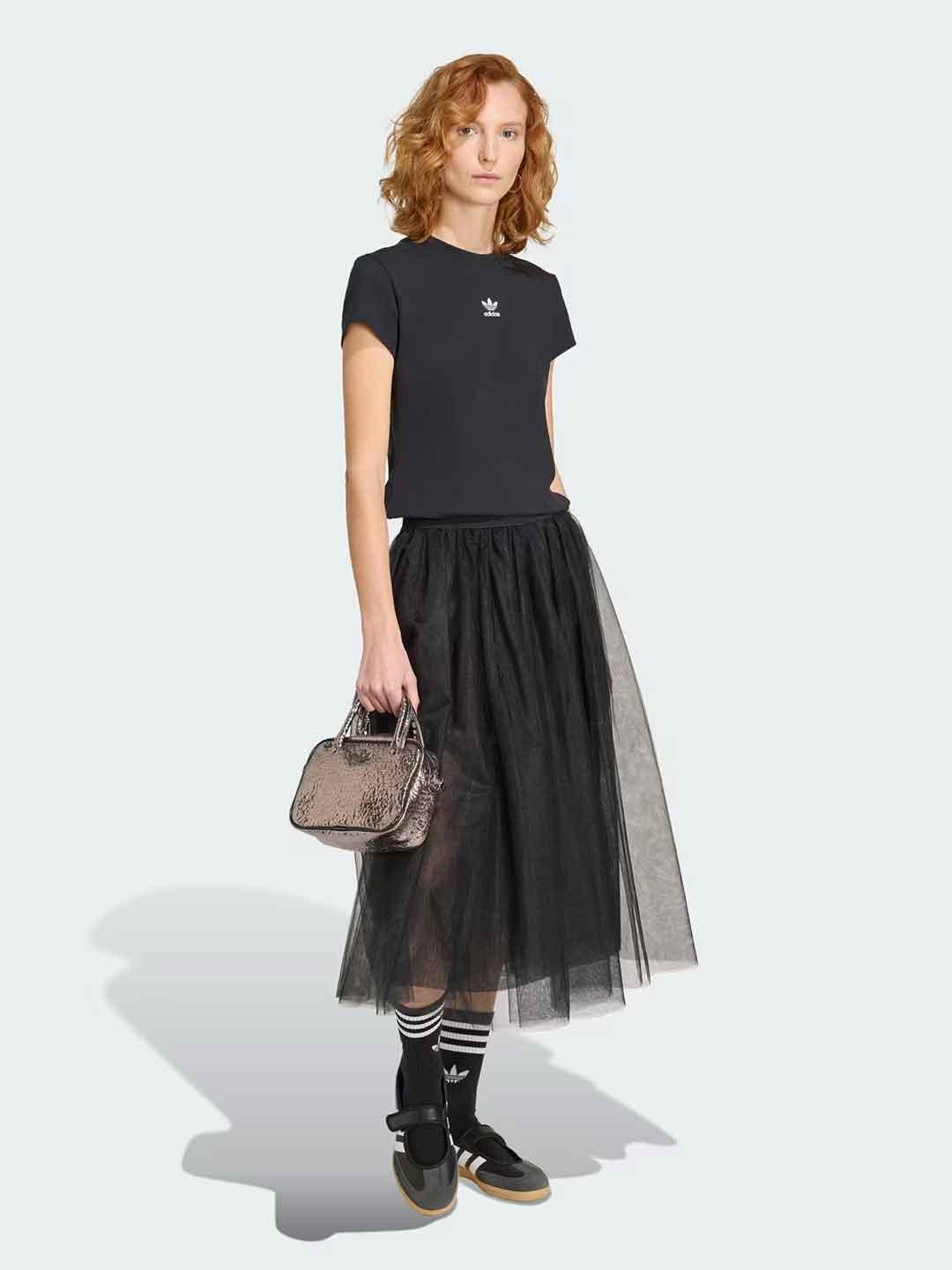Adidas gonna nero in tulle