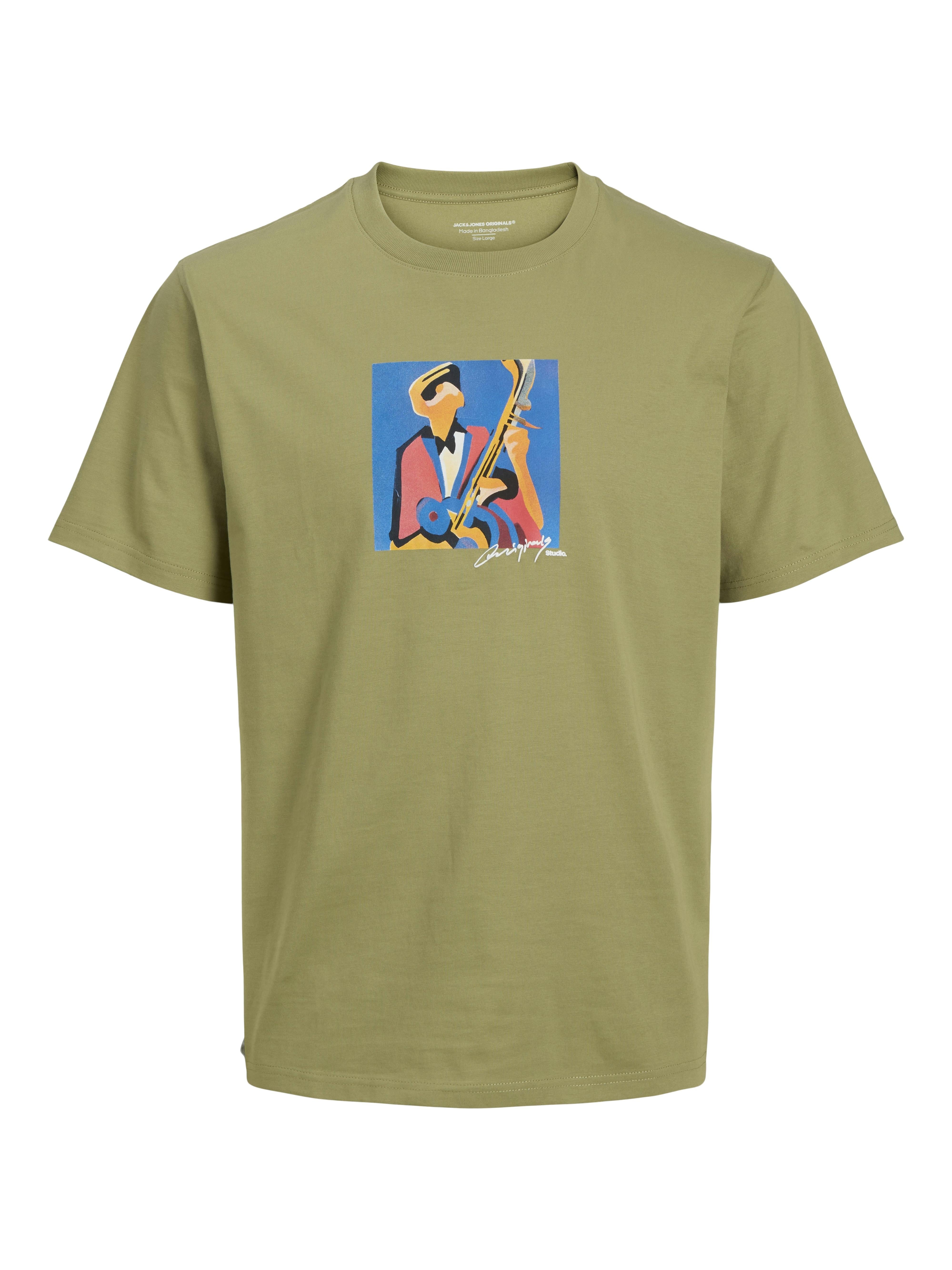 Jack & Jones t-shirt verde con grafica